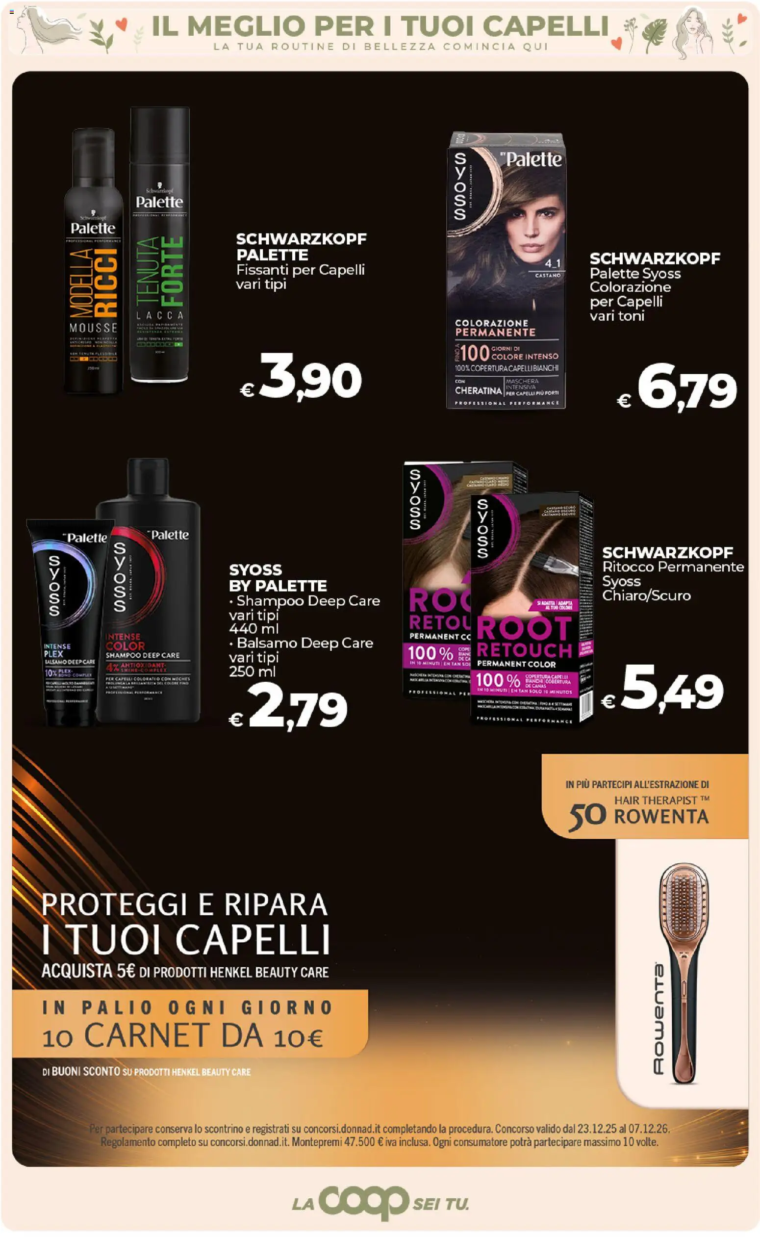 Volantino Ipercoop del 27.01.2026 | Pagina: 45 | Prodotti: Shampoo, Balsamo, Maschera, Lacca