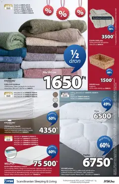 JYSK Akciós újság - amely érvényes a következő dátumtól: 07.01.2026 | Oldal: 16 | Termékek: Gumis lepedő, Paplan, Lepedő, Kosár