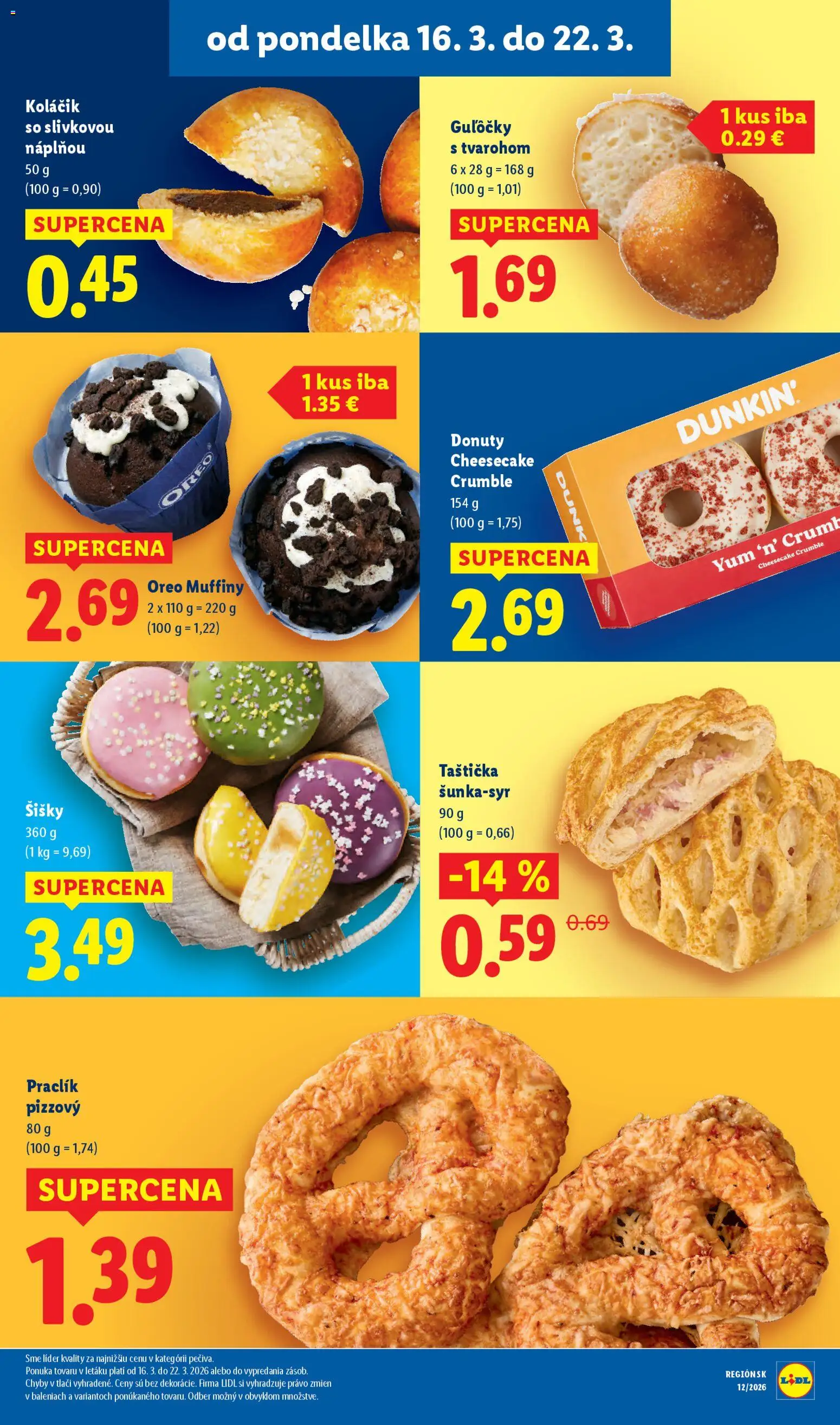Nové Lidl akcie – leták je platný od 16.03.2026 | Strana: 22 | Produkty: Šišky