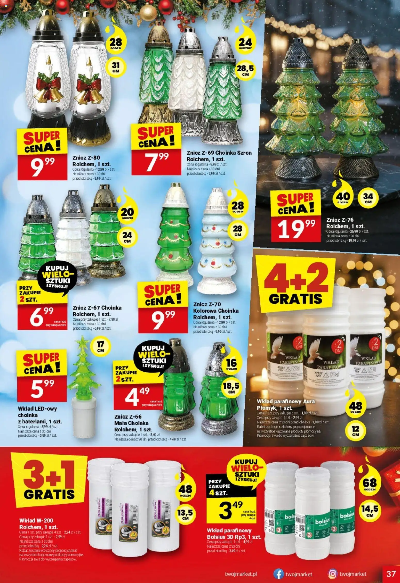 Twój Market Gazetka od 17.12.2025 | Strona: 37 | Produkty: Choinka