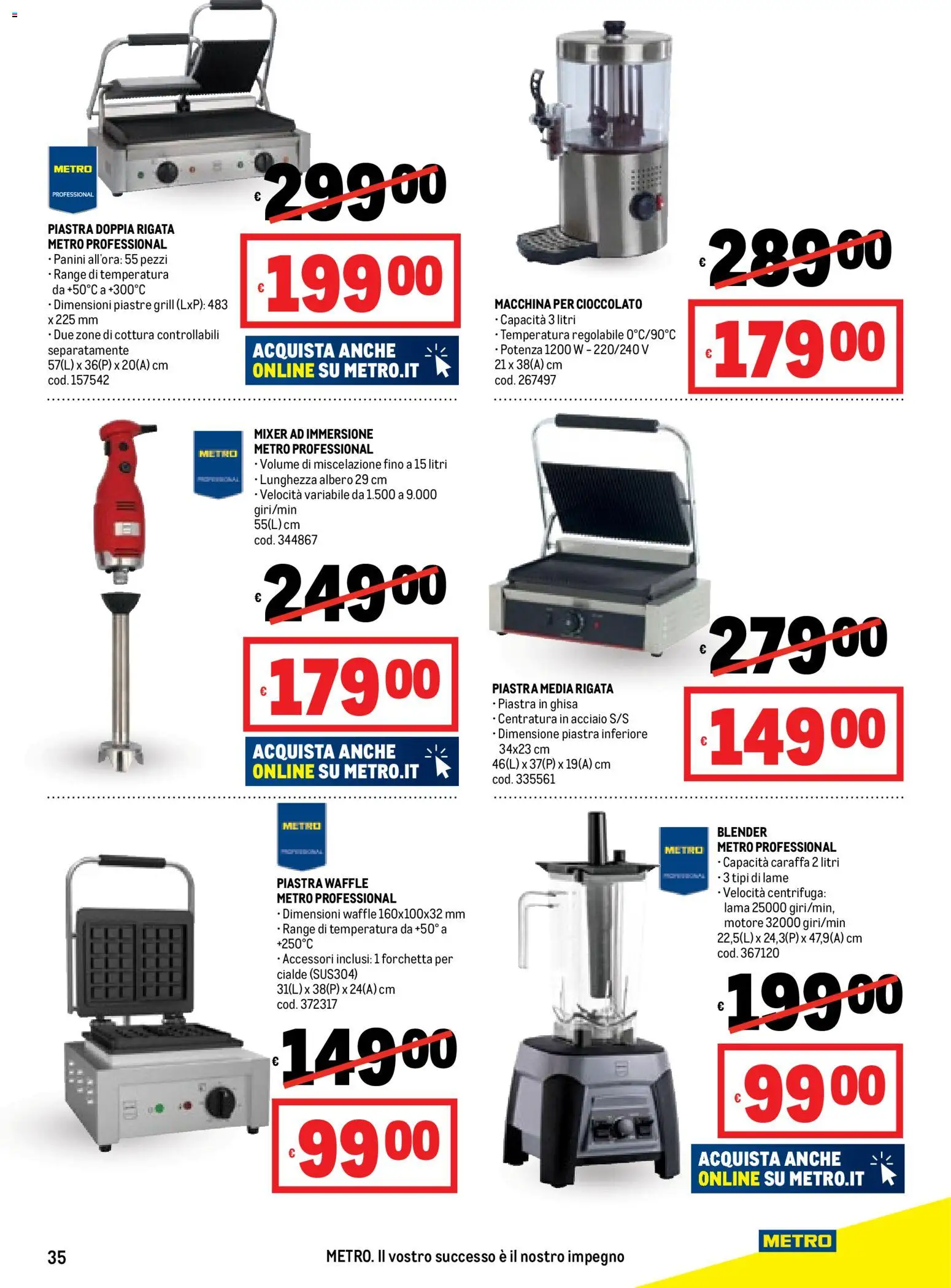 Volantino Metro del 06.11.2025 | Pagina: 35 | Prodotti: Caraffa, Cioccolato, Centrifuga, Mixer