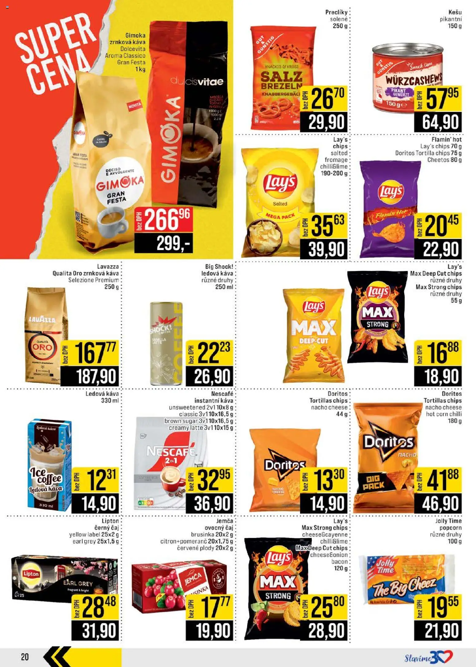 Jip leták - Cash & Carry od 19.11.2025 | Strana: 20 | Produkty: Čaj, Doritos, Cheetos, Lay's