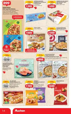 Auchan akciós ujság - amely érvényes a következő dátumtól: 19.06.2025 | Oldal: 14 | Termékek: Chips, Pecorino, Pizza, Gnocchi