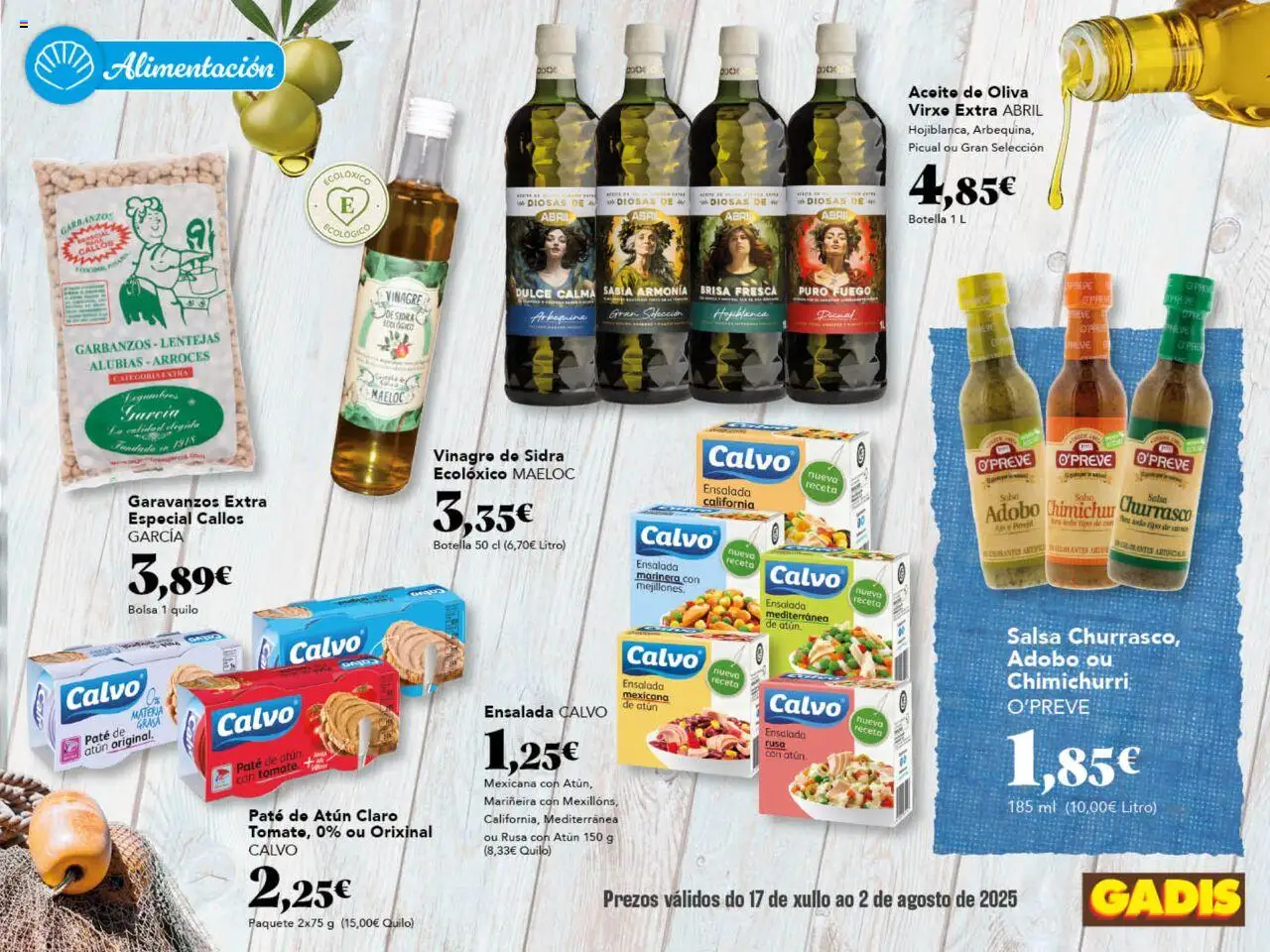 Gadis folleto Galicia │ válido desde el 17.07.2025 | Página: 21 | Productos: Aceite, Paté, Aceite de oliva, Atún claro