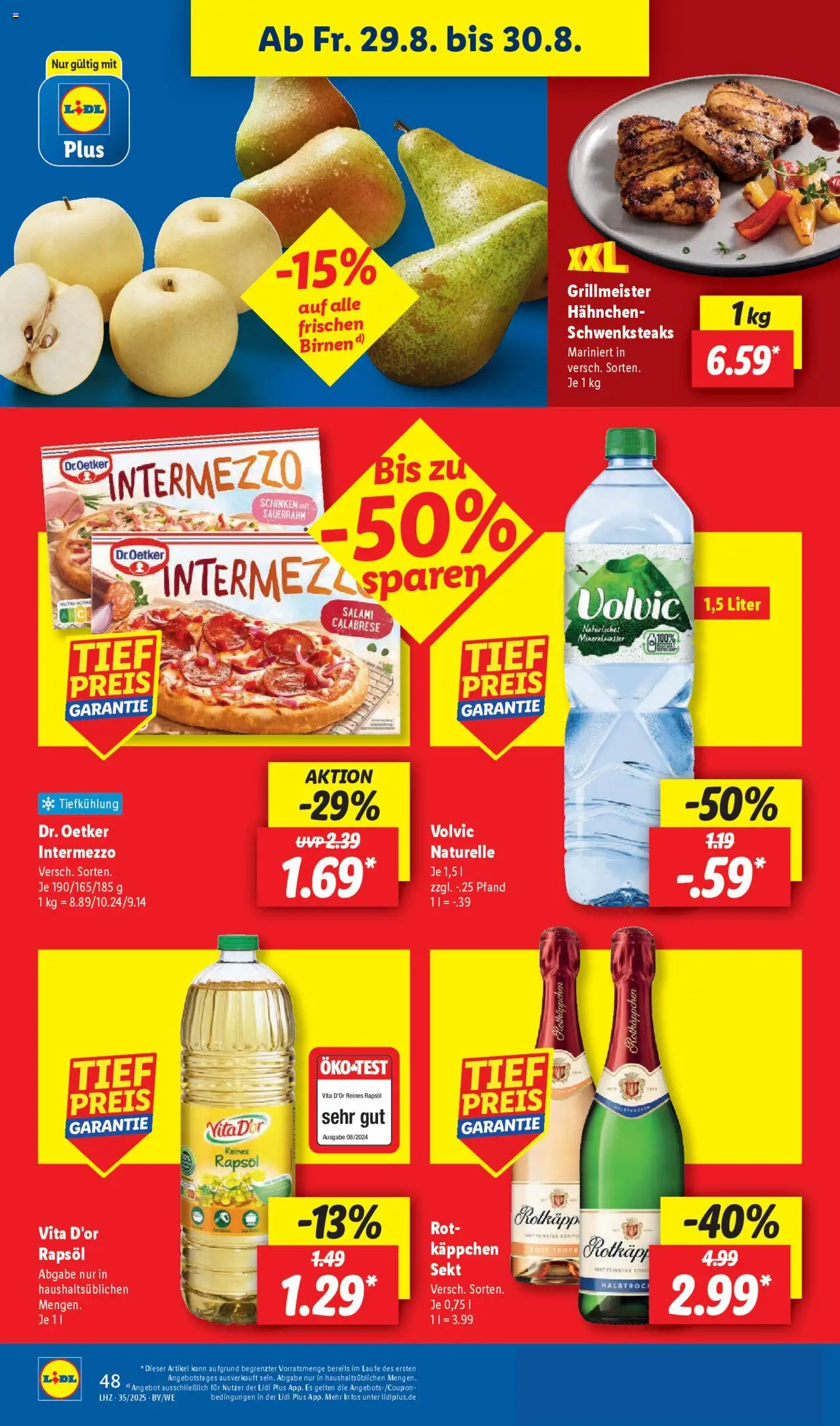 Lidl Prospekt Gladenbach - gültig ab dem 25.08.2025 | Seite: 66 | Produkte: Salami, Schinken, Sauerrahm, Volvic