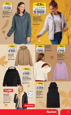 Auchan - Őszi Textil ajánlataink - amely érvényes a következő dátumtól: 02.10.2025 | Oldal: 5