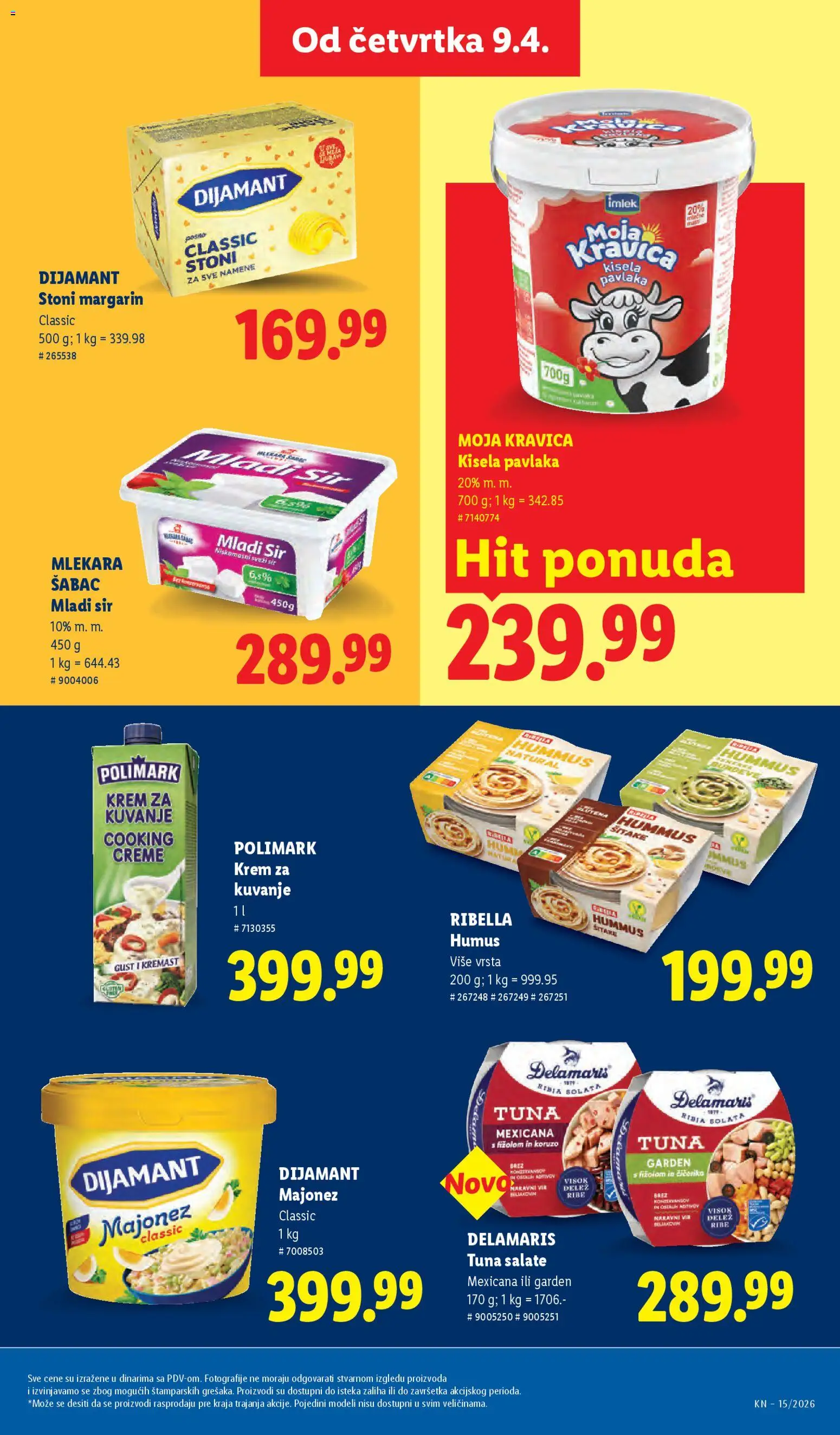 Lidl katalog - važi od 09.04.2026 | Strana: 31 | Proizvode: Majonez, Mladi sir, Moja kravica, Margarin