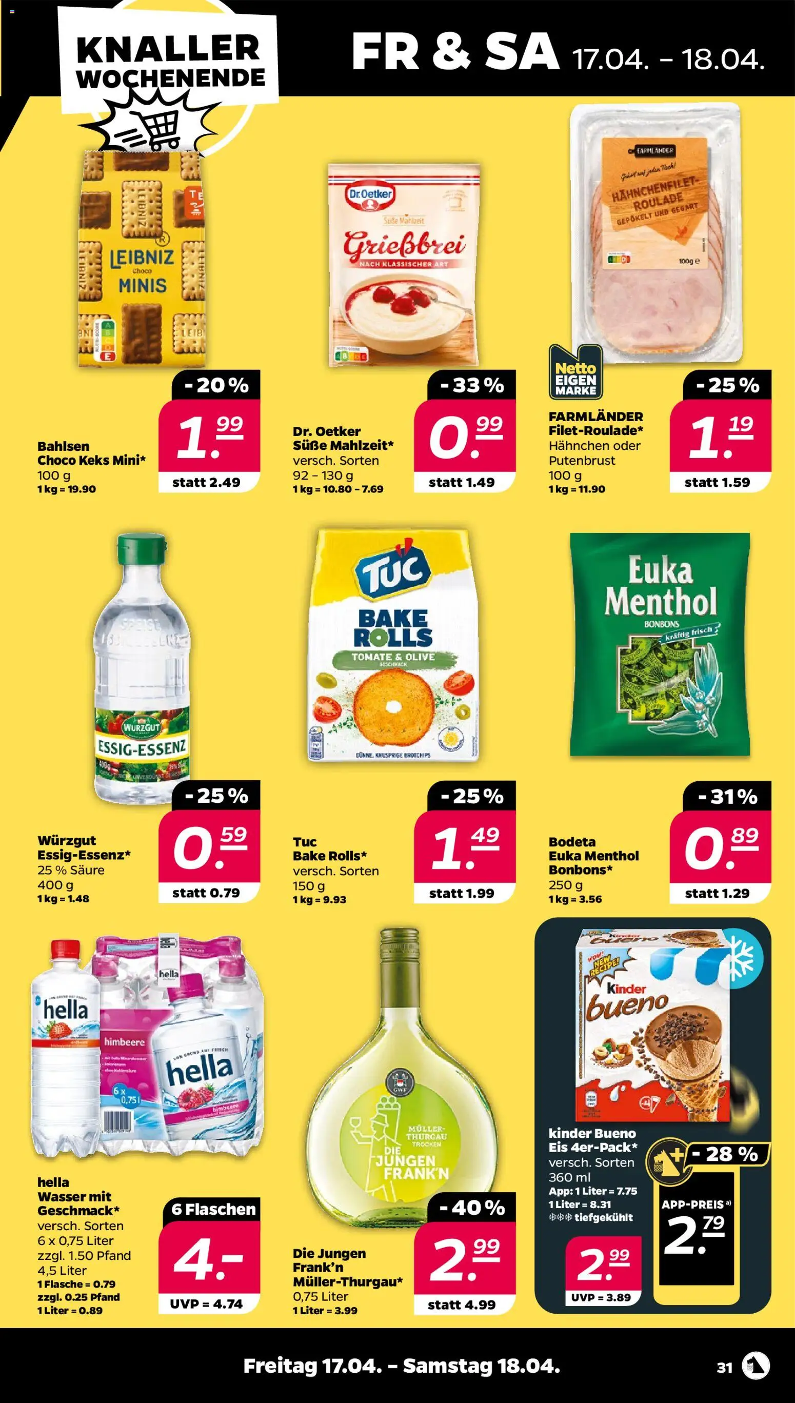 Netto Prospekt 	 – gültig ab 13.04.2026 | Seite: 35 | Produkte: Tisch, Kinder bueno, Wasser, Eis