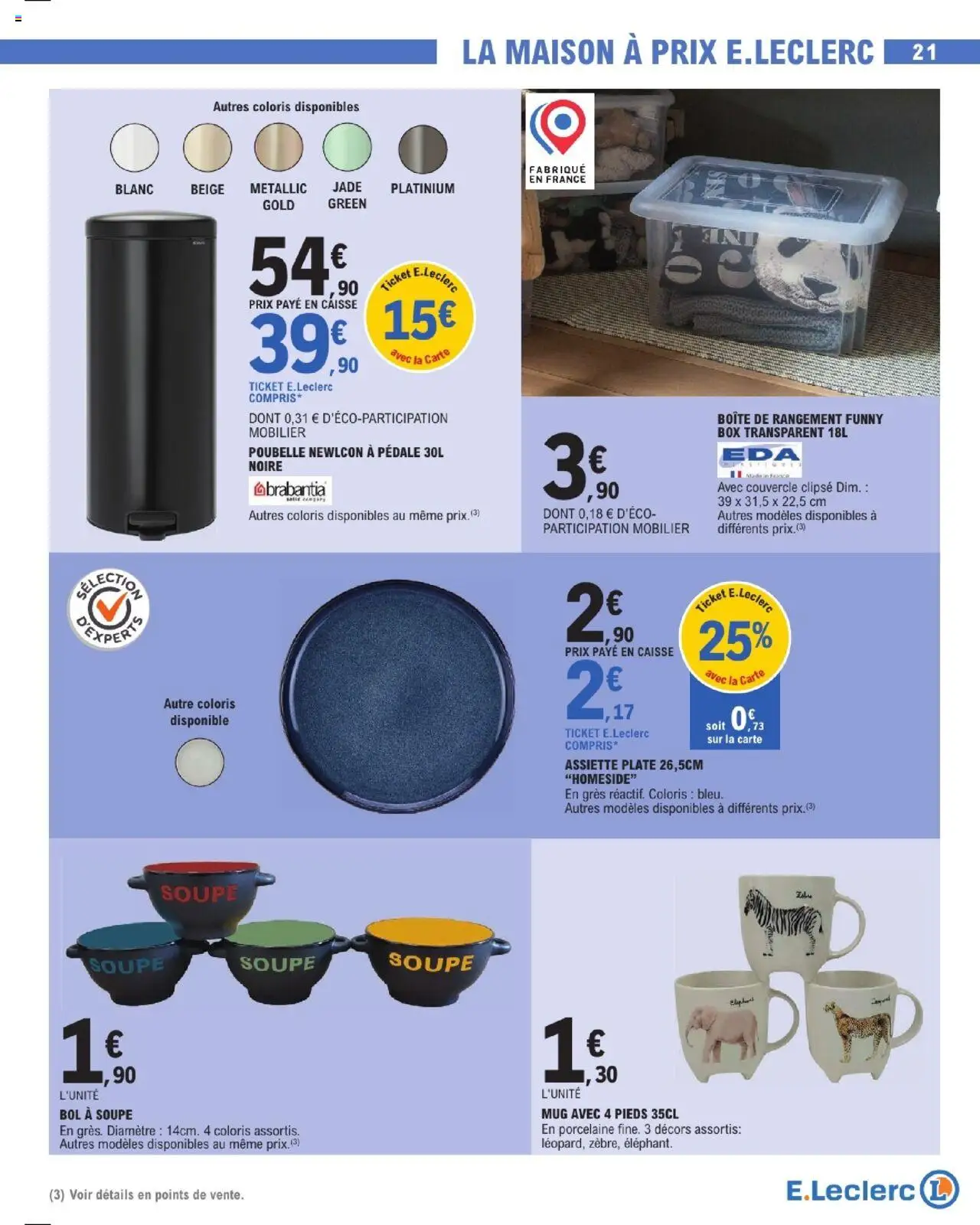 {H1} | Page: 21 | Produits: Soupe, Poubelle, Bol, Porcelaine