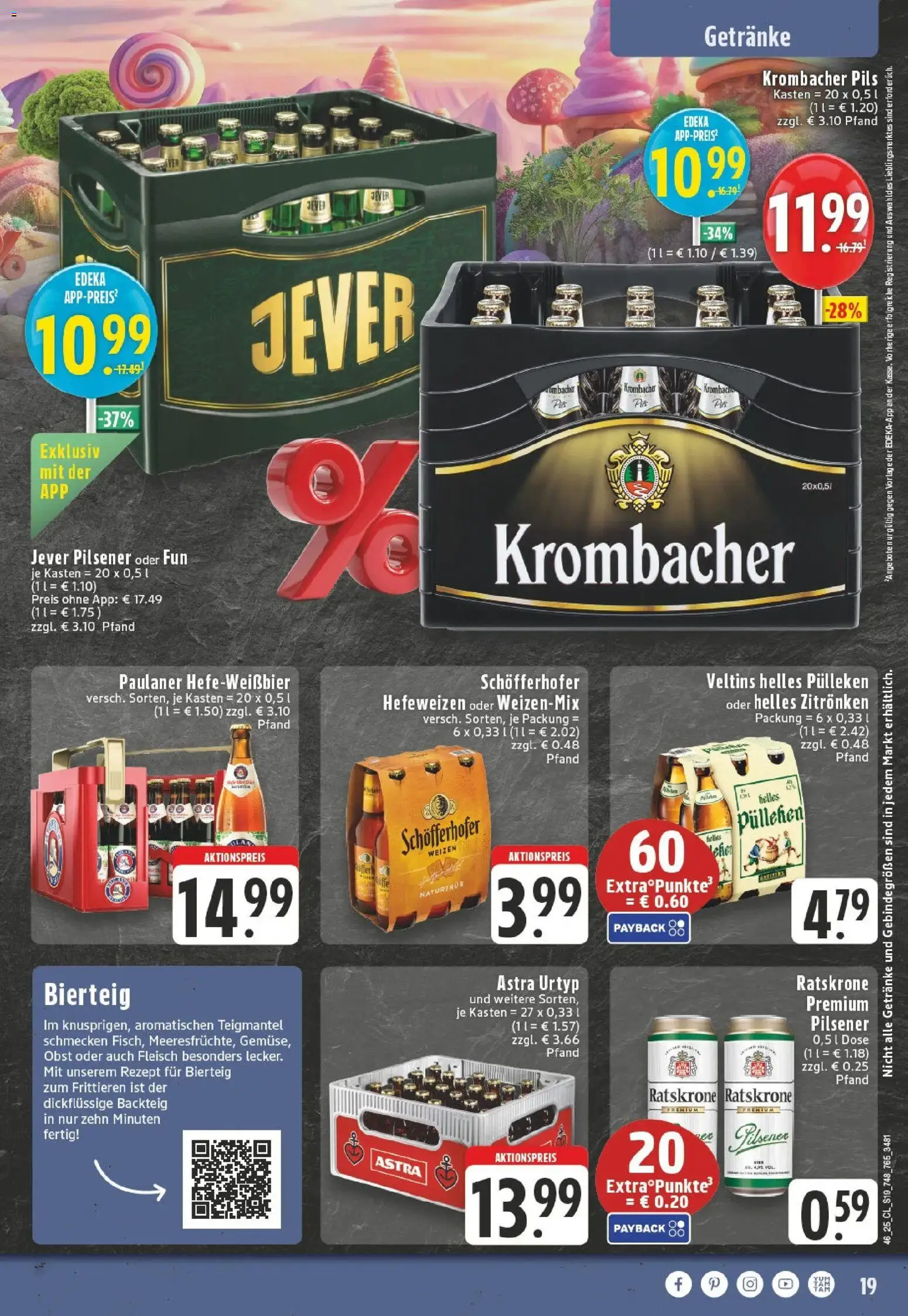 Edeka prospekt Mönchengladbach	 – gültig ab 10.11.2025 | Seite: 19 | Produkte: Pils, Astra, Paulaner, Veltins