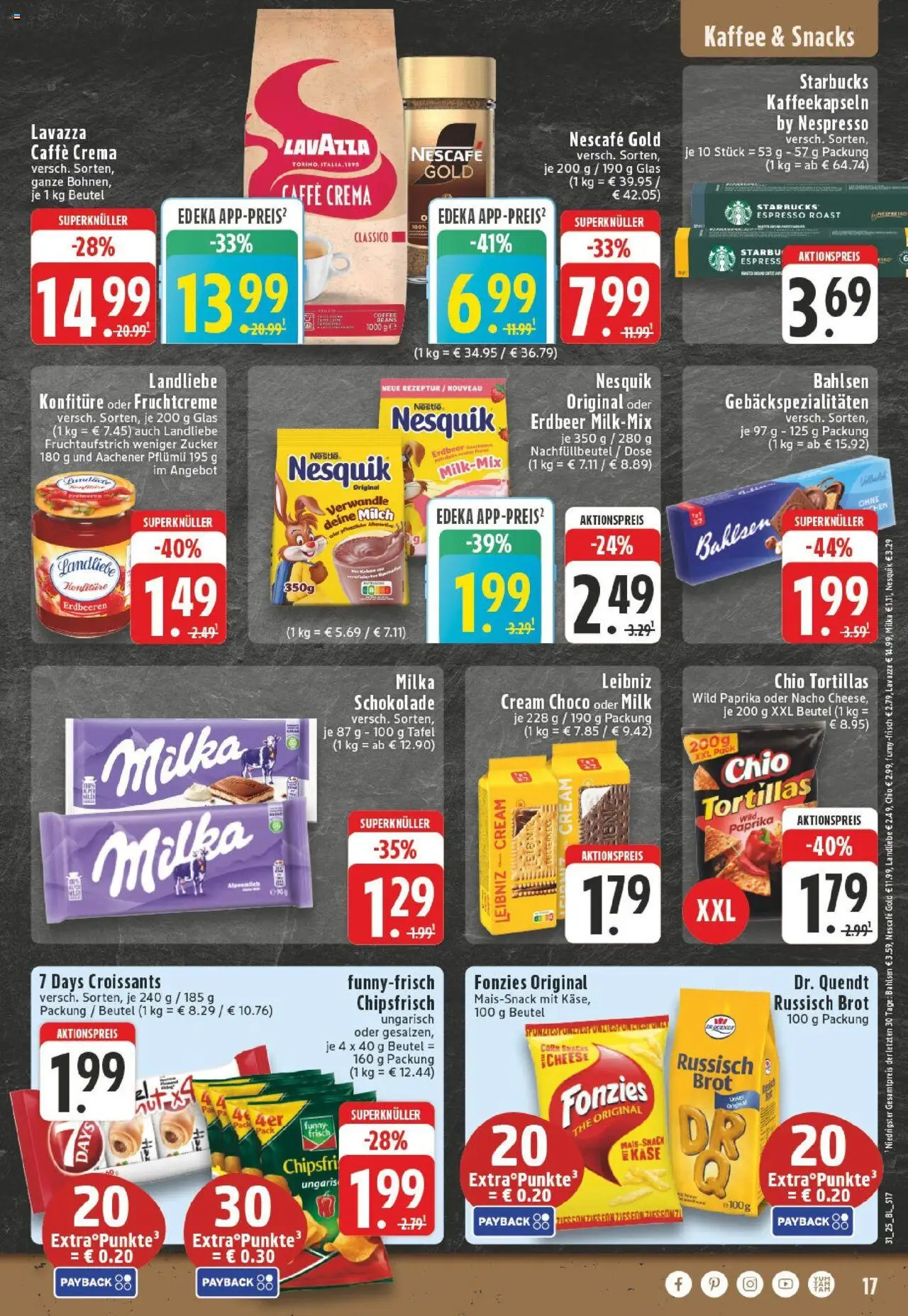 Edeka prospekt Frechen	 - gültig ab dem 27.07.2025 | Seite: 17 | Produkte: Lavazza, Käse, Kaffee, Croissant