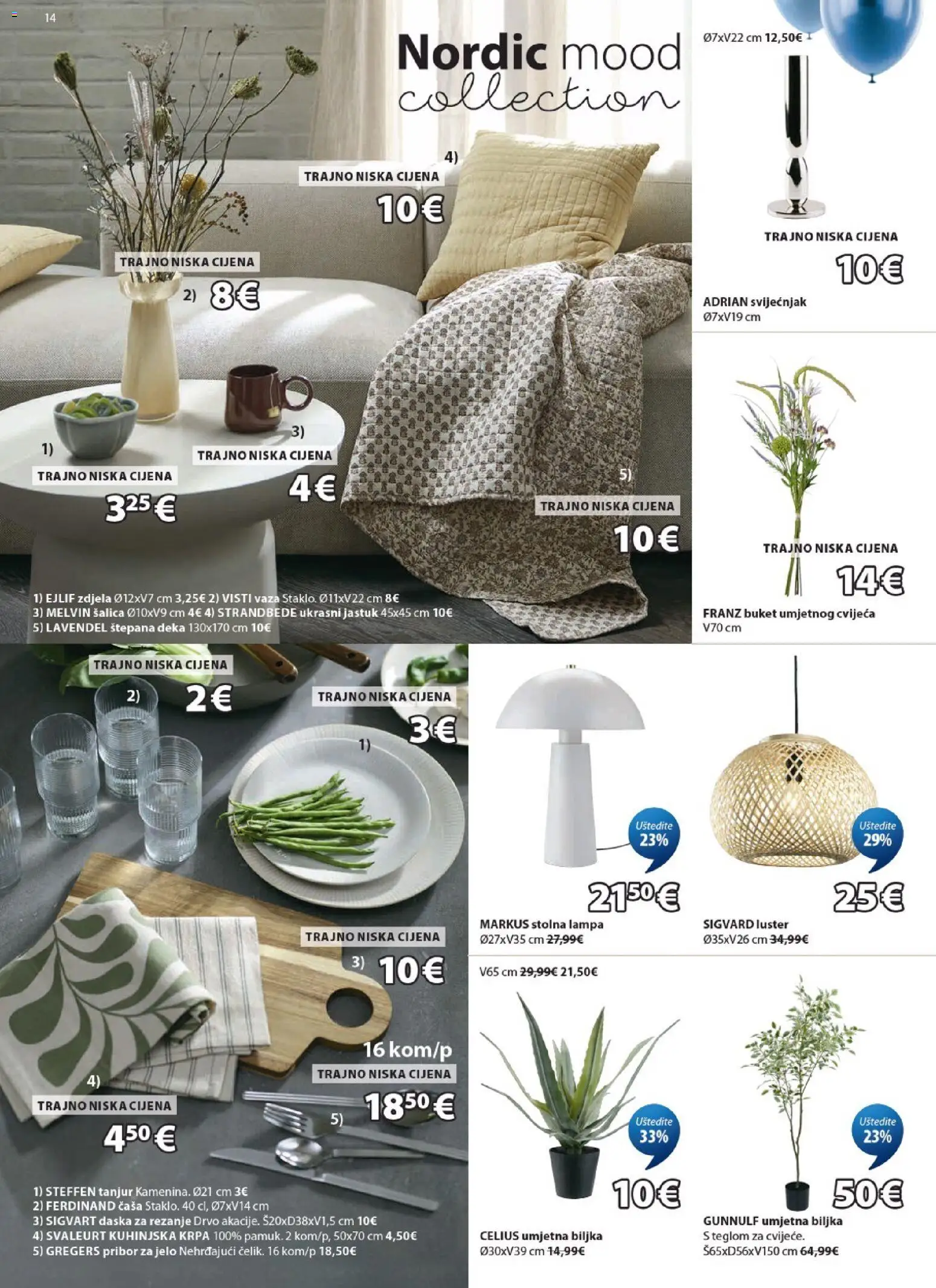 JYSK katalog | vrijedi od 08.04.2026 | Stranica: 14 | Proizvodi: Vaza, Krpa, Šalica, Zdjela