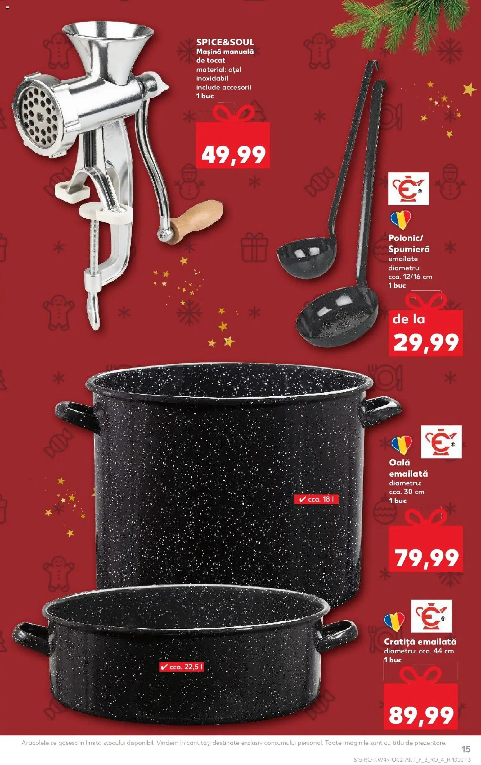 Noul catalog Kaufland – valabil de la 03.12.2025 | Pagină: 15 | Produse: Cratiță, Oală