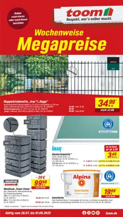 Toom Baumarkt Prospekt 	 gültig ab dem 26.07.2025