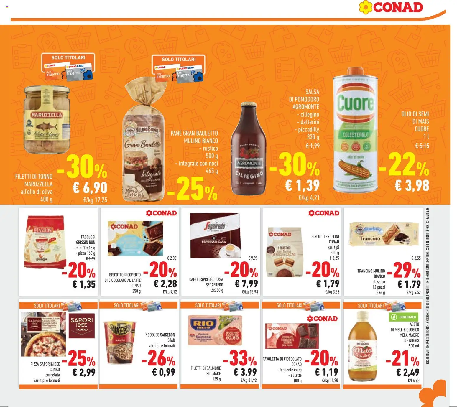 Volantino Conad del 07.01.2026 | Pagina: 13 | Prodotti: Salmone, Olio, Tonno, Aceto
