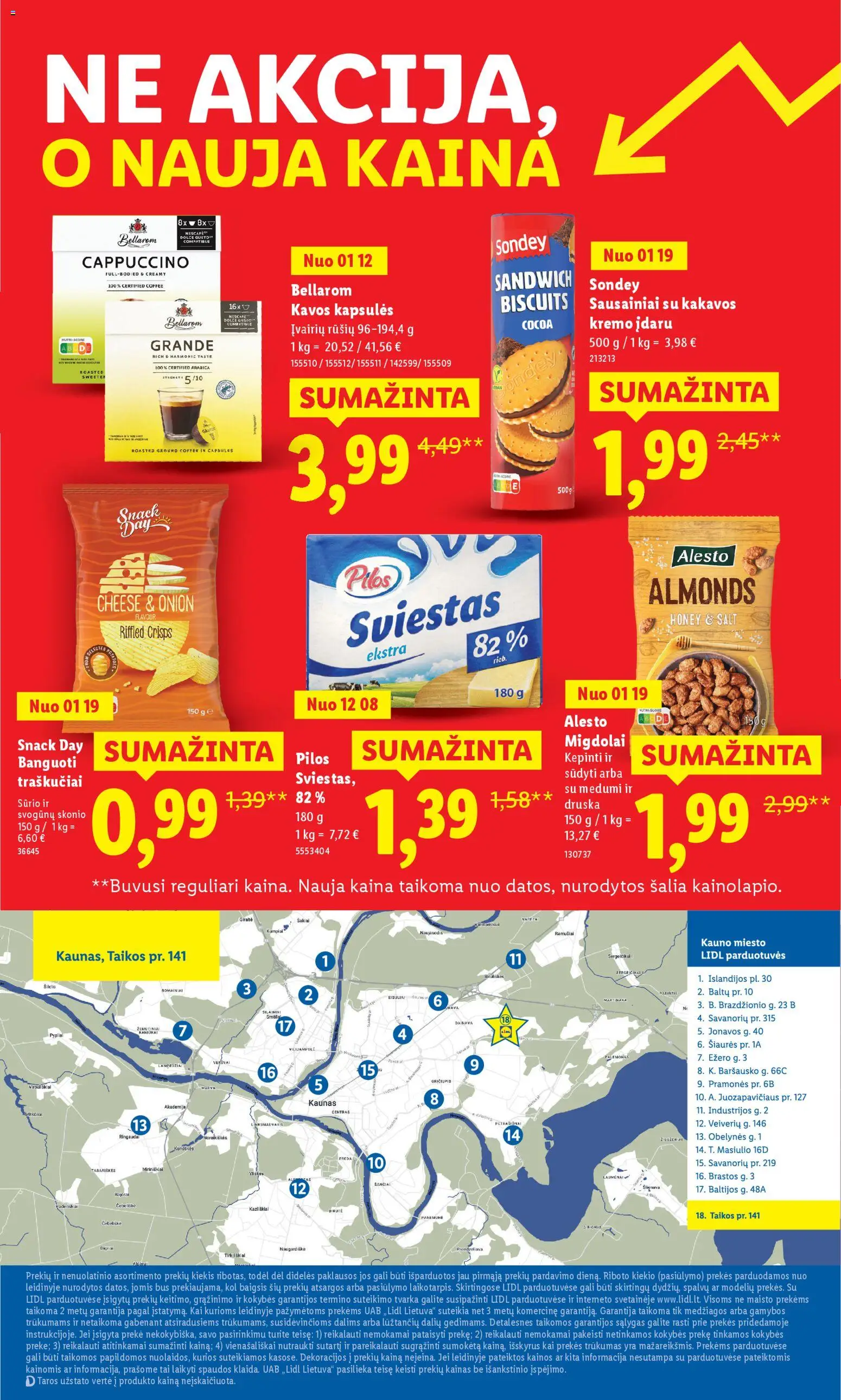 LIDL akcijos nuo 02.02.2026 | Puslapis: 4 | Prekių: Sausainiai, Sviestas, Druska, Traškučiai
