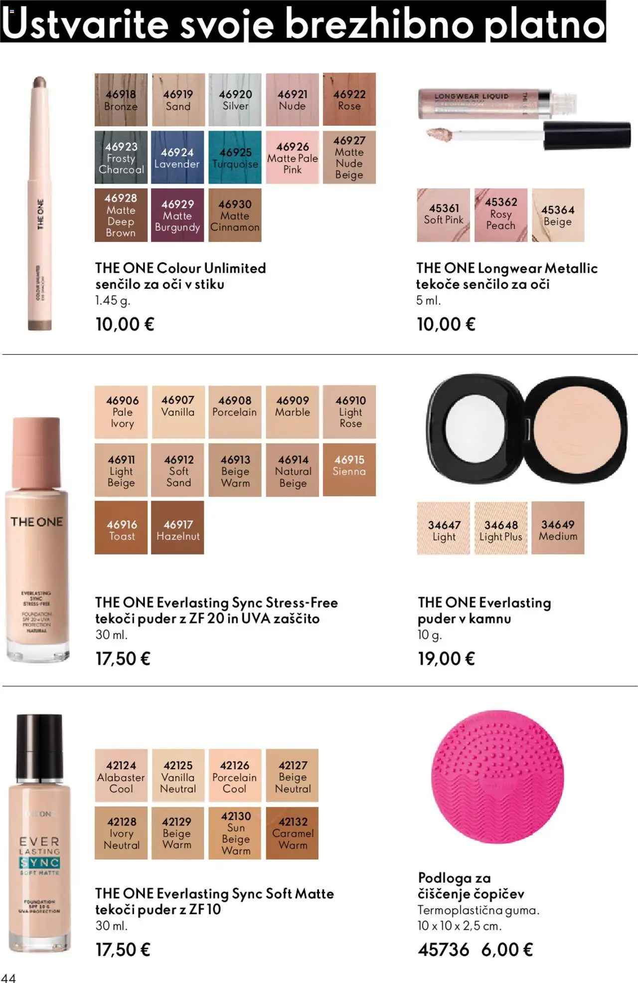 Novi Oriflame katalog ponudbe – veljaven od 08.10.2025 | Stran: 44 | Izdelki: Toast, Puder, Sencilo za oci, Senčilo