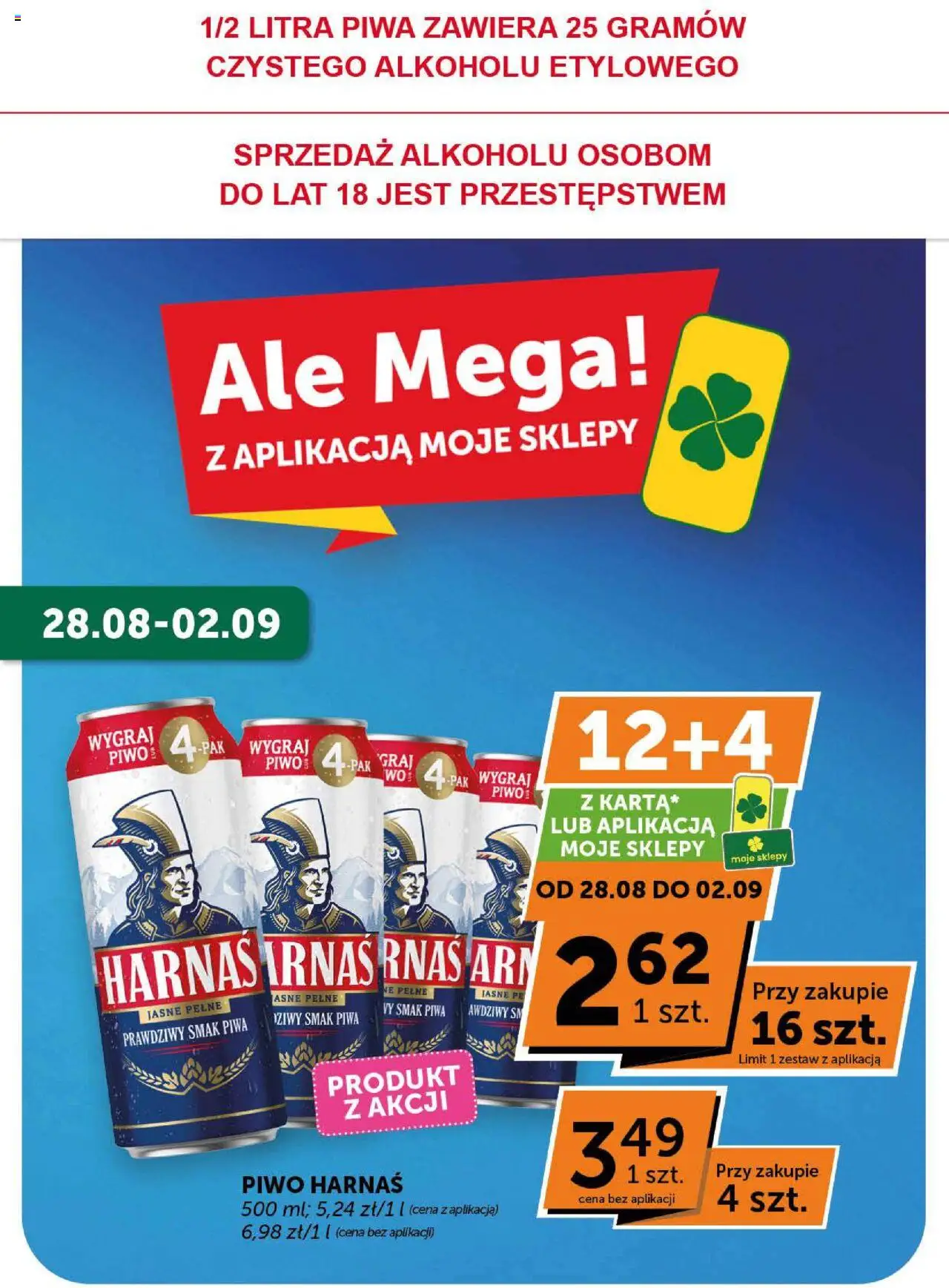 Groszek Gazetka od 21.08.2025 | Strona: 13 | Produkty: Harnaś, Piwo