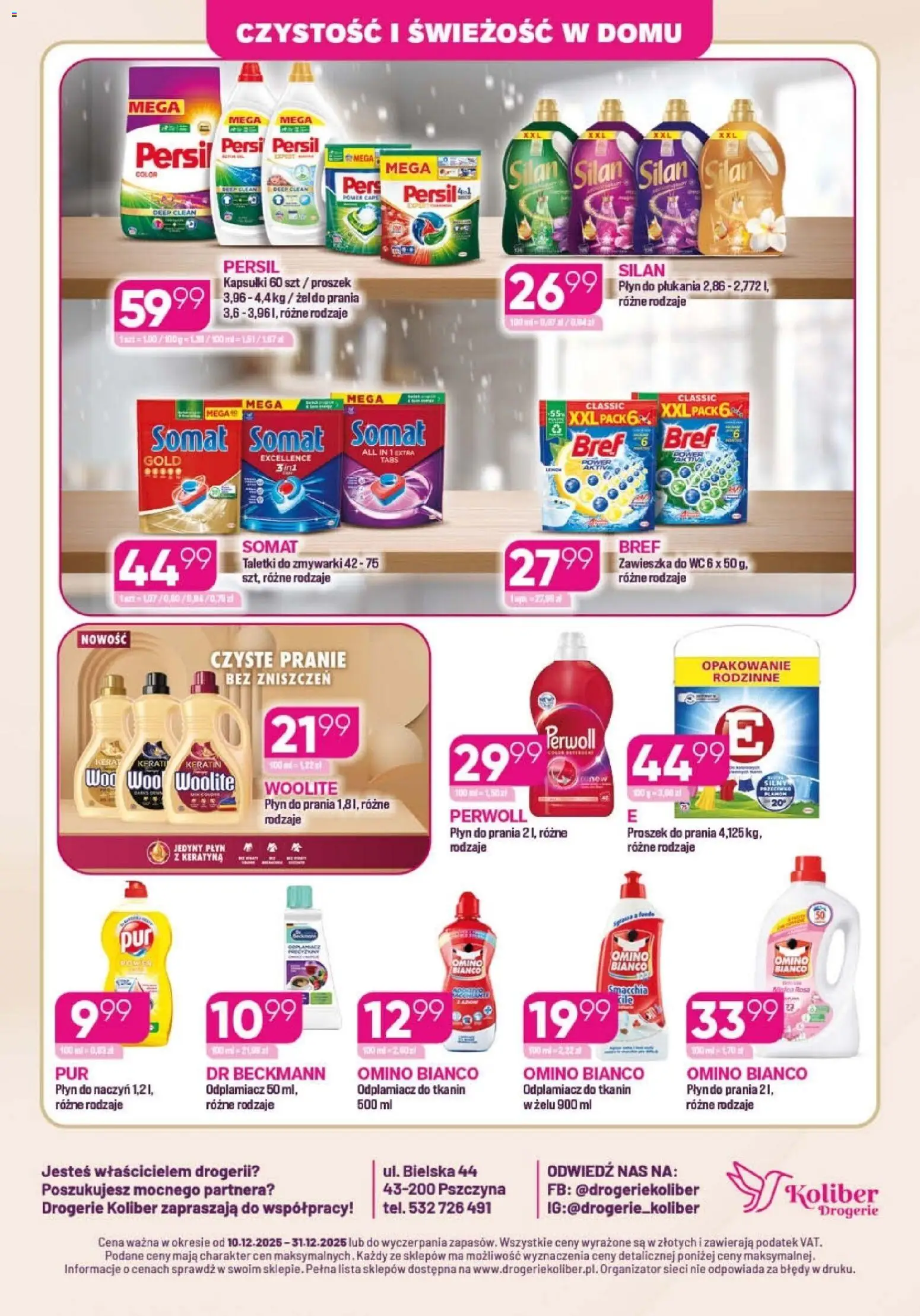 Koliber Gazetka od 10.12.2025 | Strona: 12 | Produkty: Persil, Proszek do prania, Odplamiacz