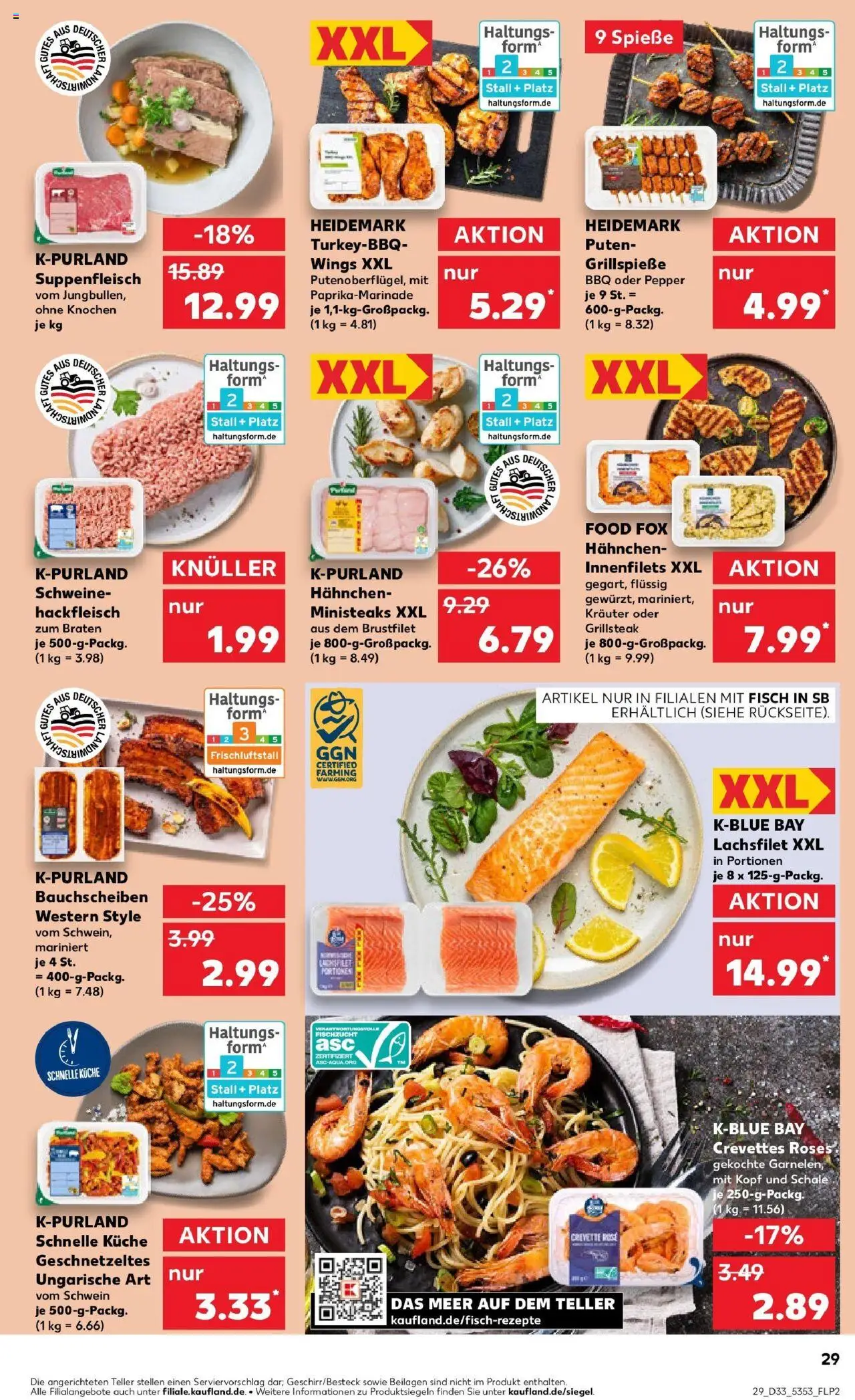 Kaufland prospekt Wolfsburg	 - gültig ab dem 14.08.2025 | Seite: 29 | Produkte: Küche, Spieße, Suppenfleisch, Hackfleisch