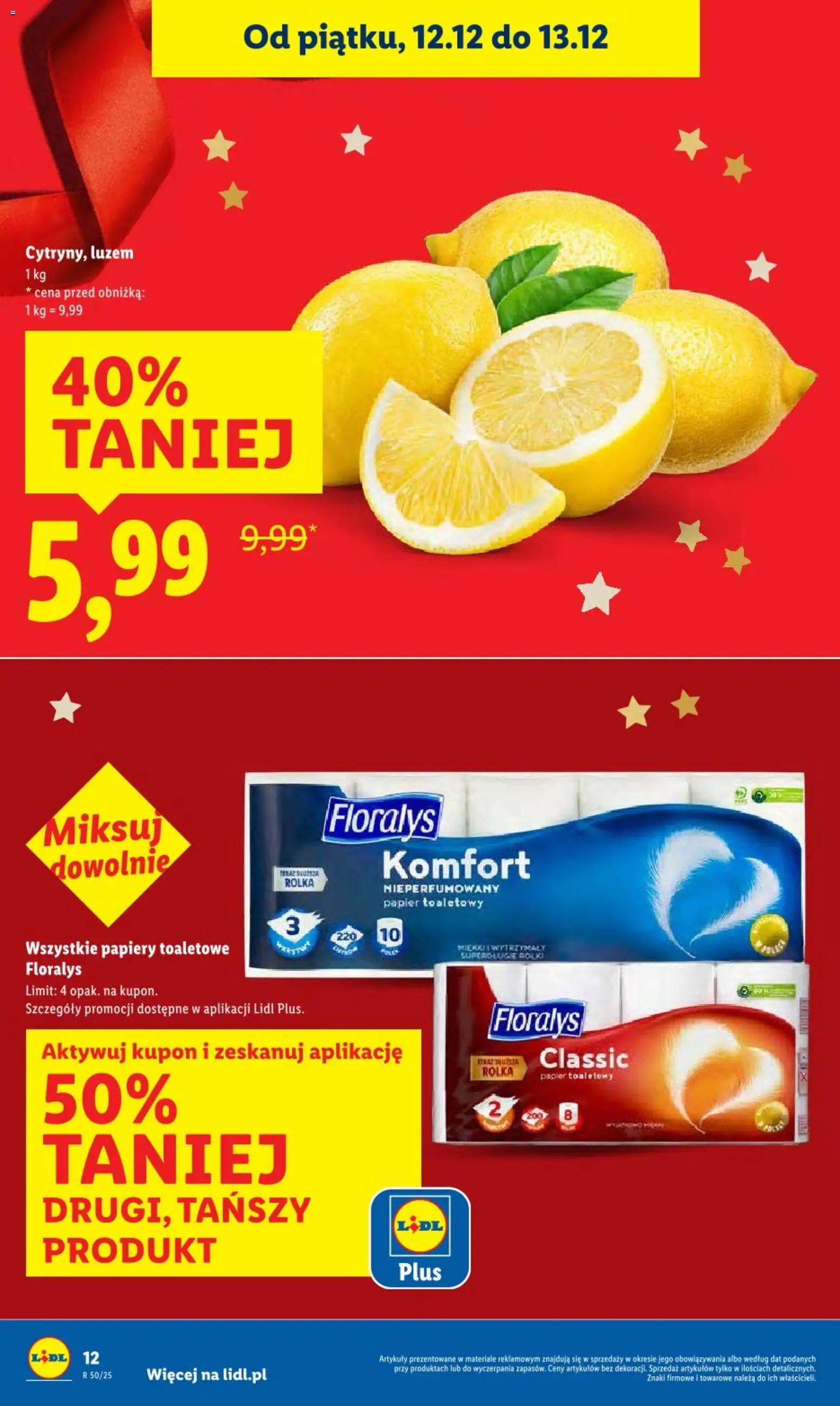 Lidl Gazetka od 11.12.2025 | Strona: 12 | Produkty: Papier toaletowy, Rolki