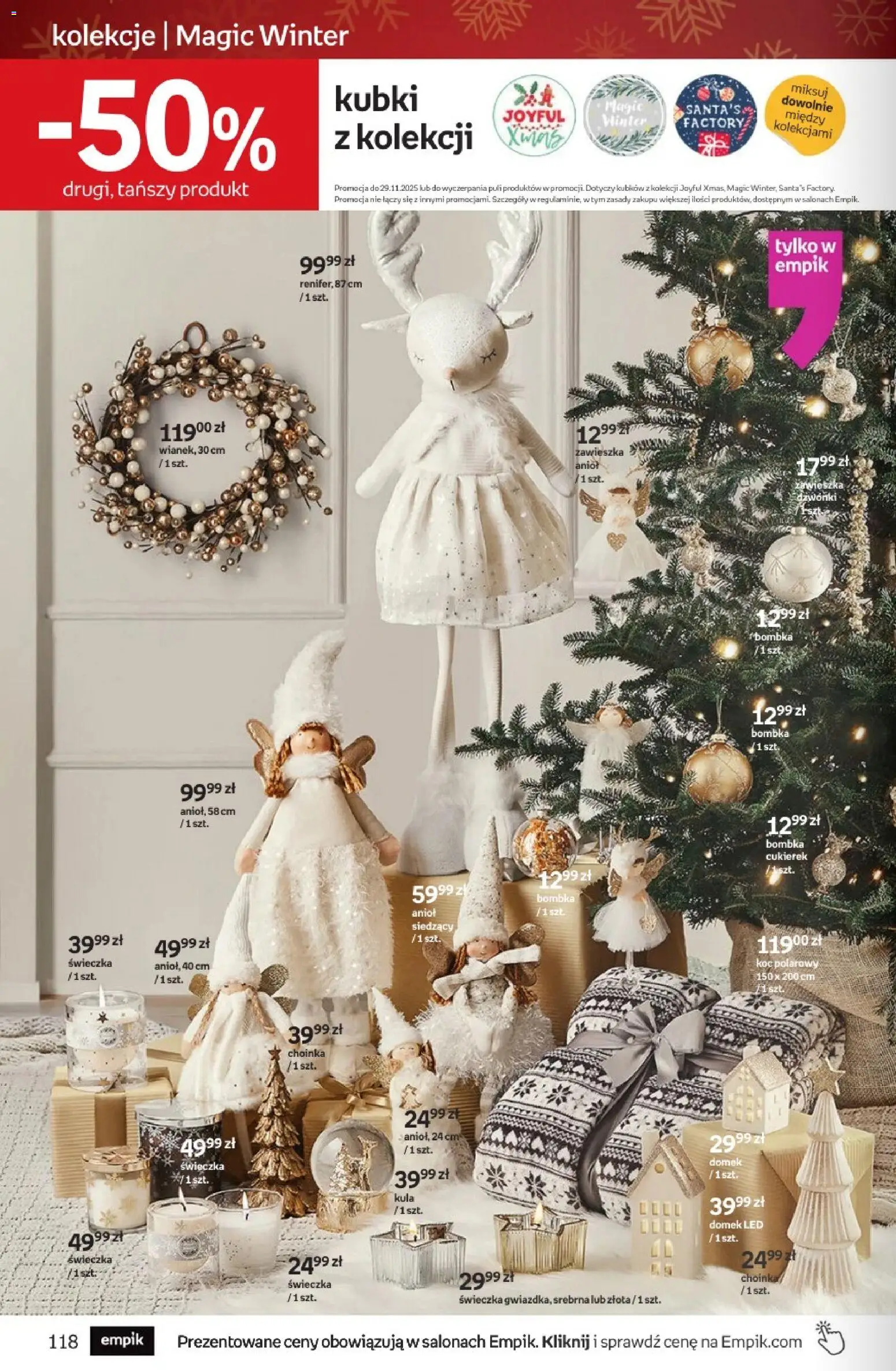 Empik promocje - Tom kultury Zabawki od 12.11.2025 | Strona: 24 | Produkty: Choinka, Koc