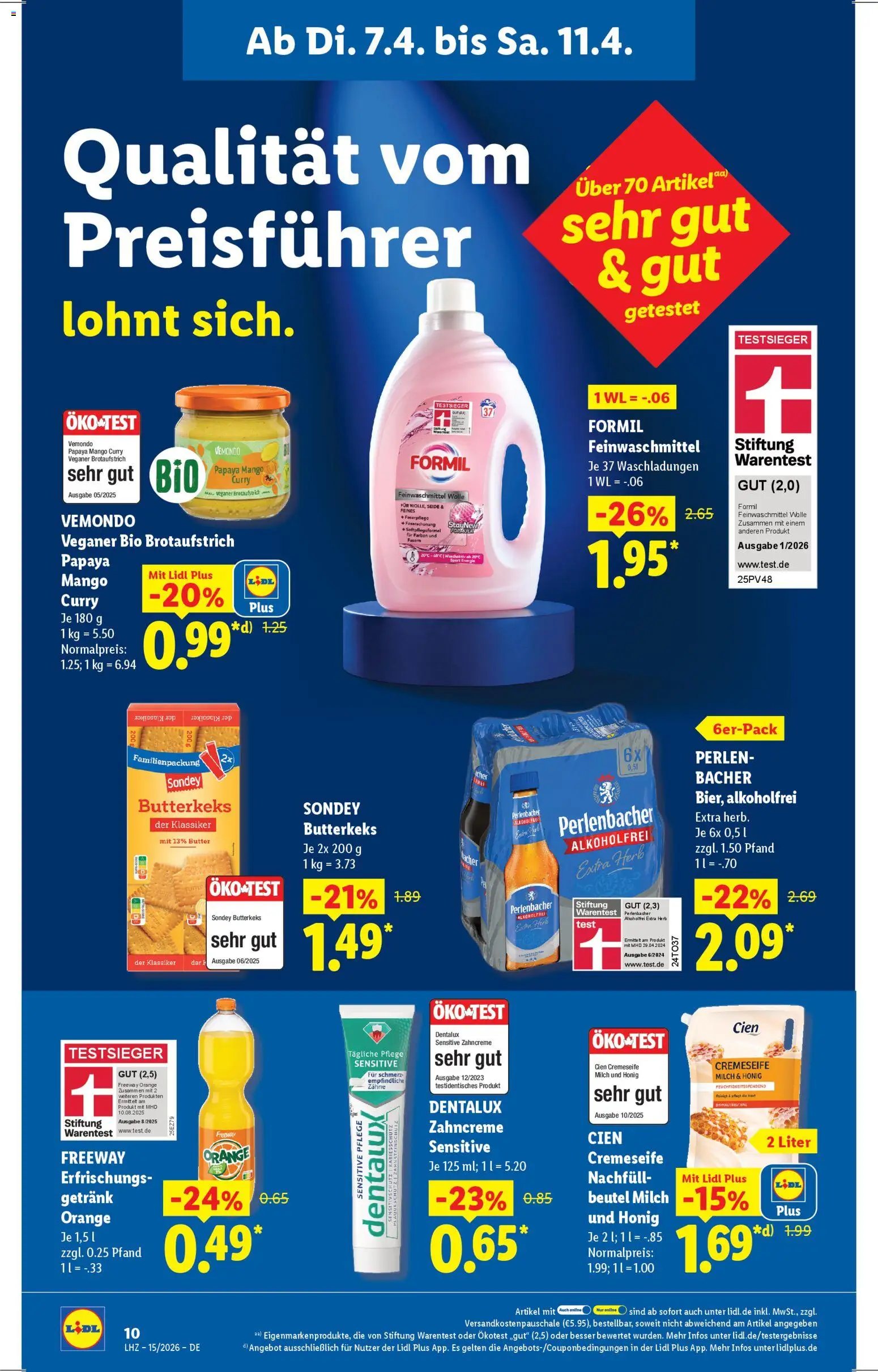 Lidl Prospekt – gültig ab 07.04.2026 | Seite: 20 | Produkte: Milch, Butter, Mango