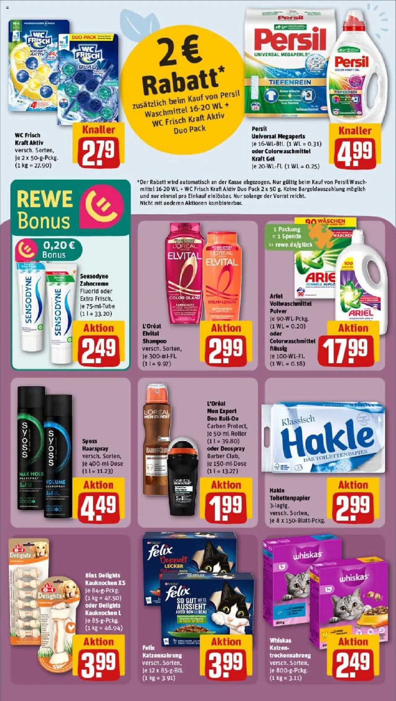 Rewe prospekt Uslar	 - gültig ab dem 03.08.2025 | Seite: 22 | Produkte: Shampoo, Waschmittel, Wc frisch, Deospray