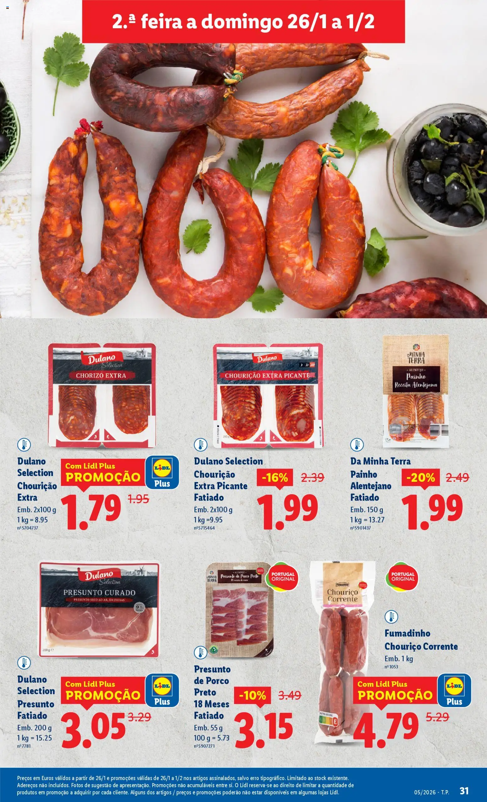 Lidl folheto │ válido de 26.01.2026 | Página: 31 | Produtos: Presunto, Chouriço