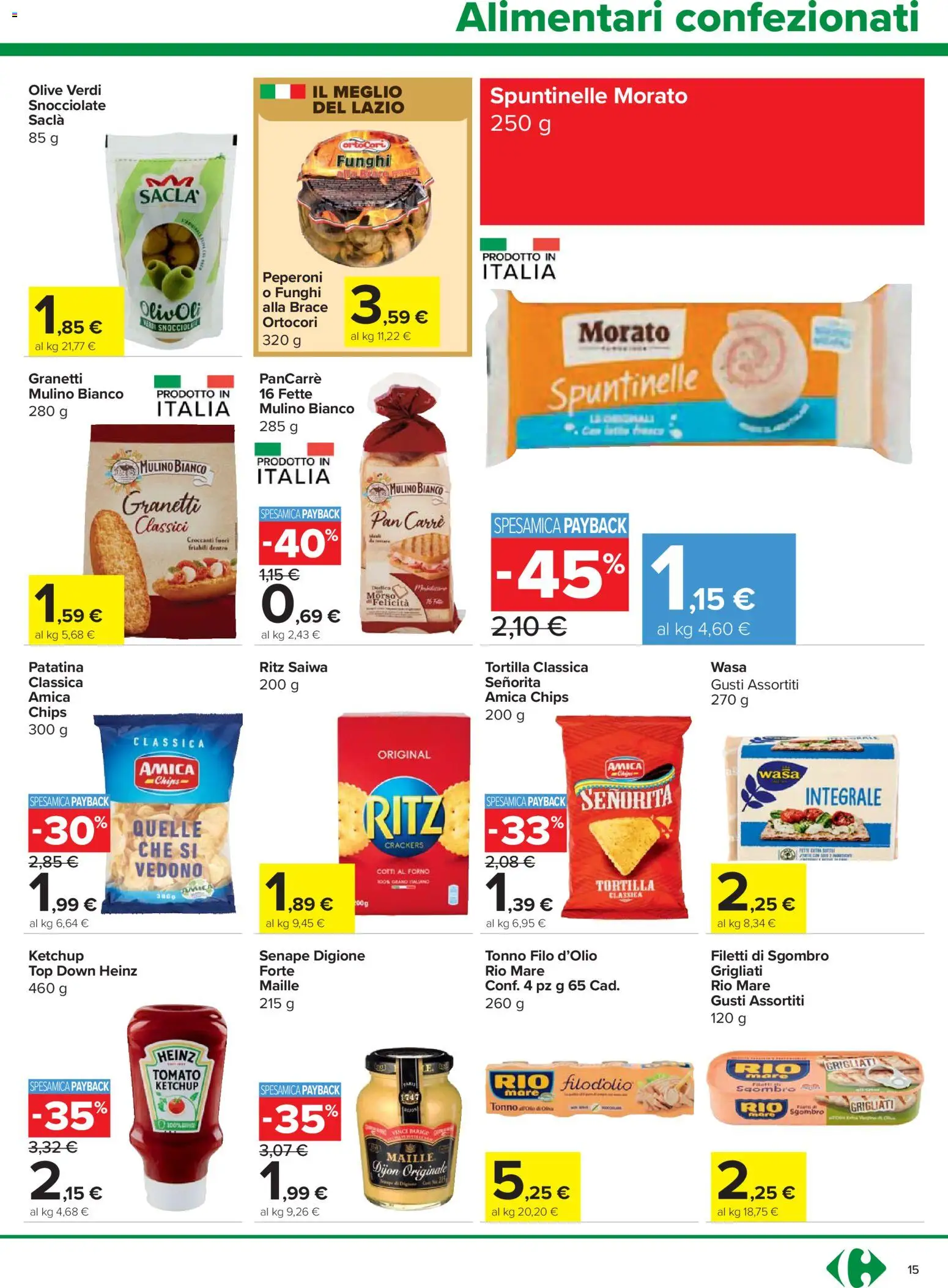 Volantino Carrefour del 24.03.2026 | Pagina: 15 | Prodotti: Peperoni, Ketchup, Crackers, Forno