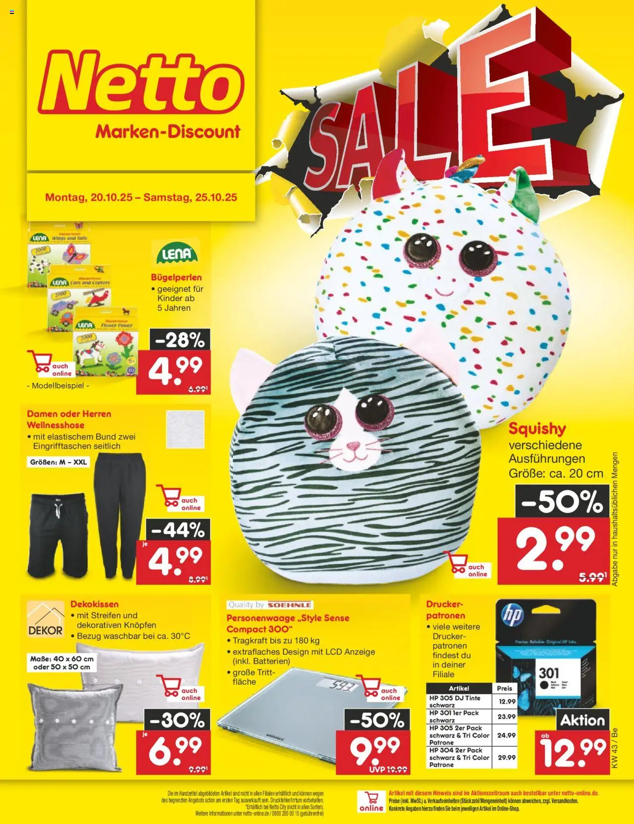 Netto Marken-Discount Prospekt 	 – gültig ab 20.10.2025 | Seite: 30 | Produkte: HP, Batterien, Personenwaage, Drucker