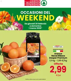 Anteprima del volantino Eurospar Weekend catalogo valido a partire dal 26.02.2026