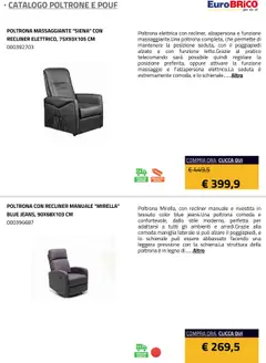Anteprima del volantino Eurobrico Poltrone e Pouf catalogo valido a partire dal 23.07.2025 | Pagina: 13 | Prodotti: Poggiapiedi, Telecomando, Poltrona