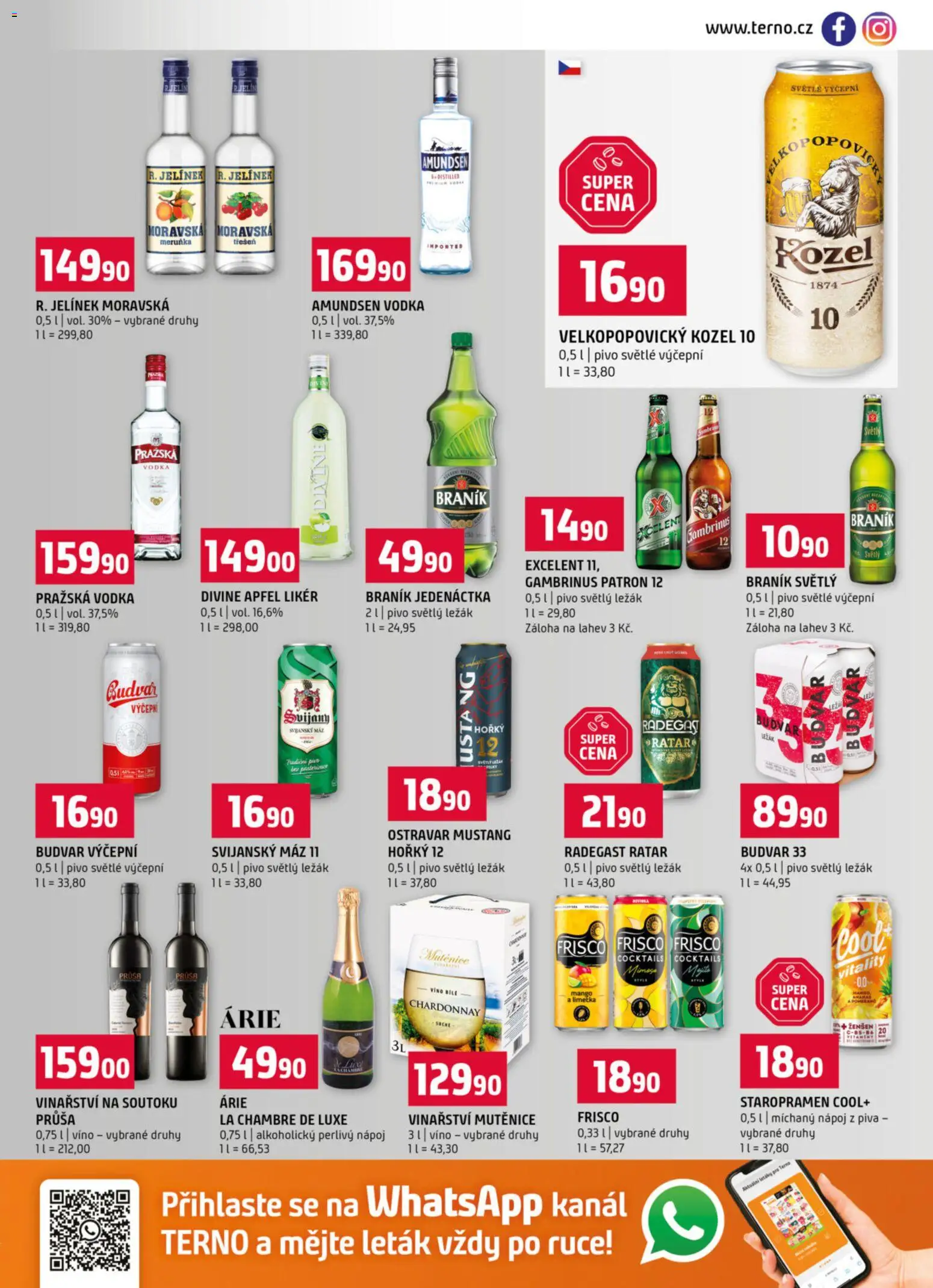 Terno leták od 18.03.2026 | Strana: 13 | Produkty: Budvar, Braník, Budvar 33, Jelínek