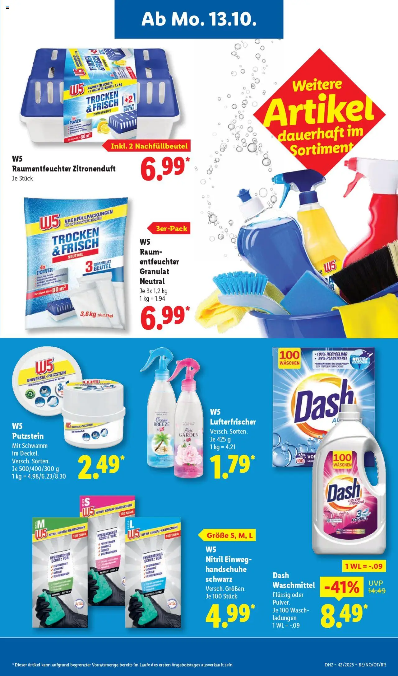 Lidl Prospekt Zossen – gültig ab 13.10.2025 | Seite: 25 | Produkte: Waschmittel, Handschuhe