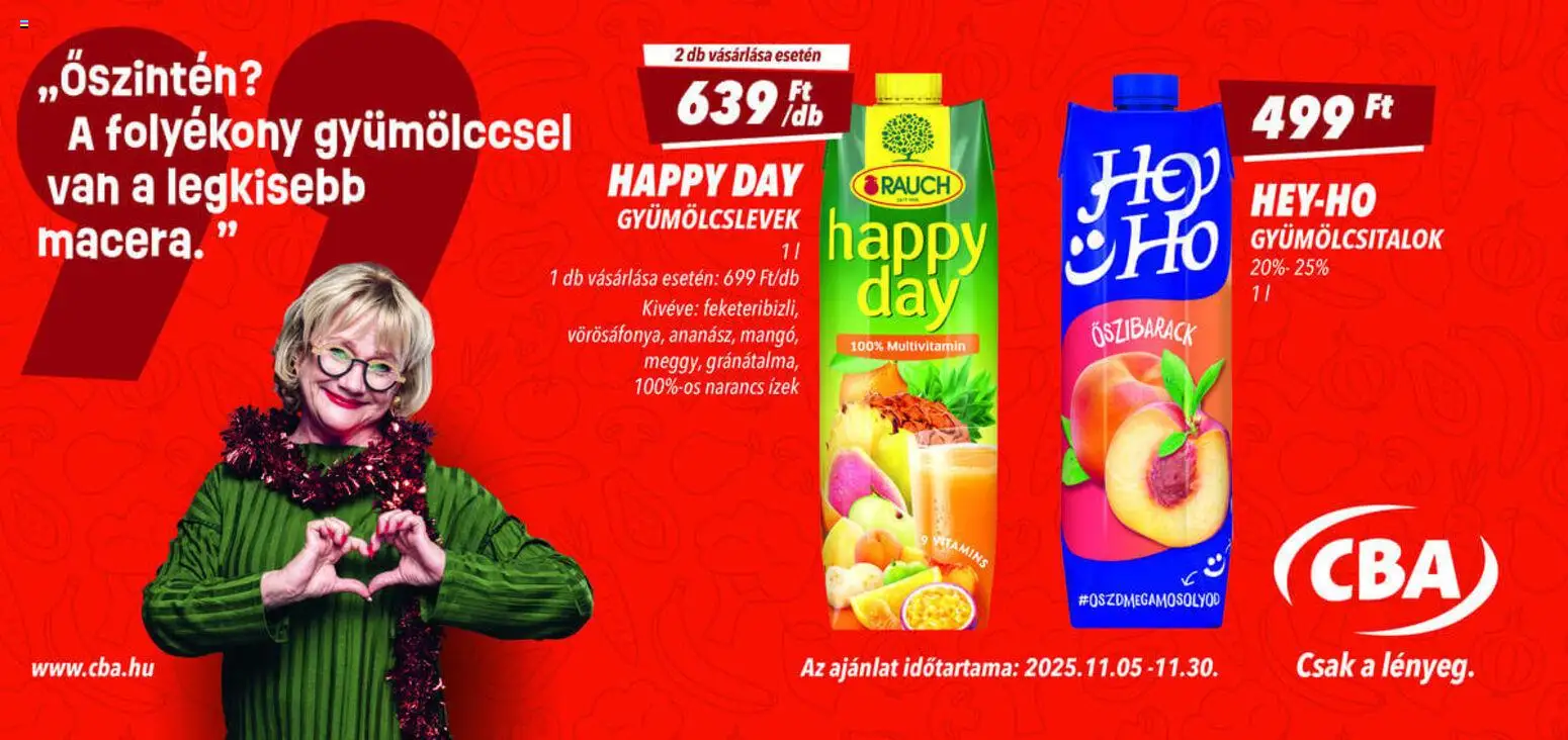 CBA akciós ujság - amely érvényes a következő dátumtól: 05.11.2025 | Oldal: 3 | Termékek: Őszibarack, Narancs, Multivitamin