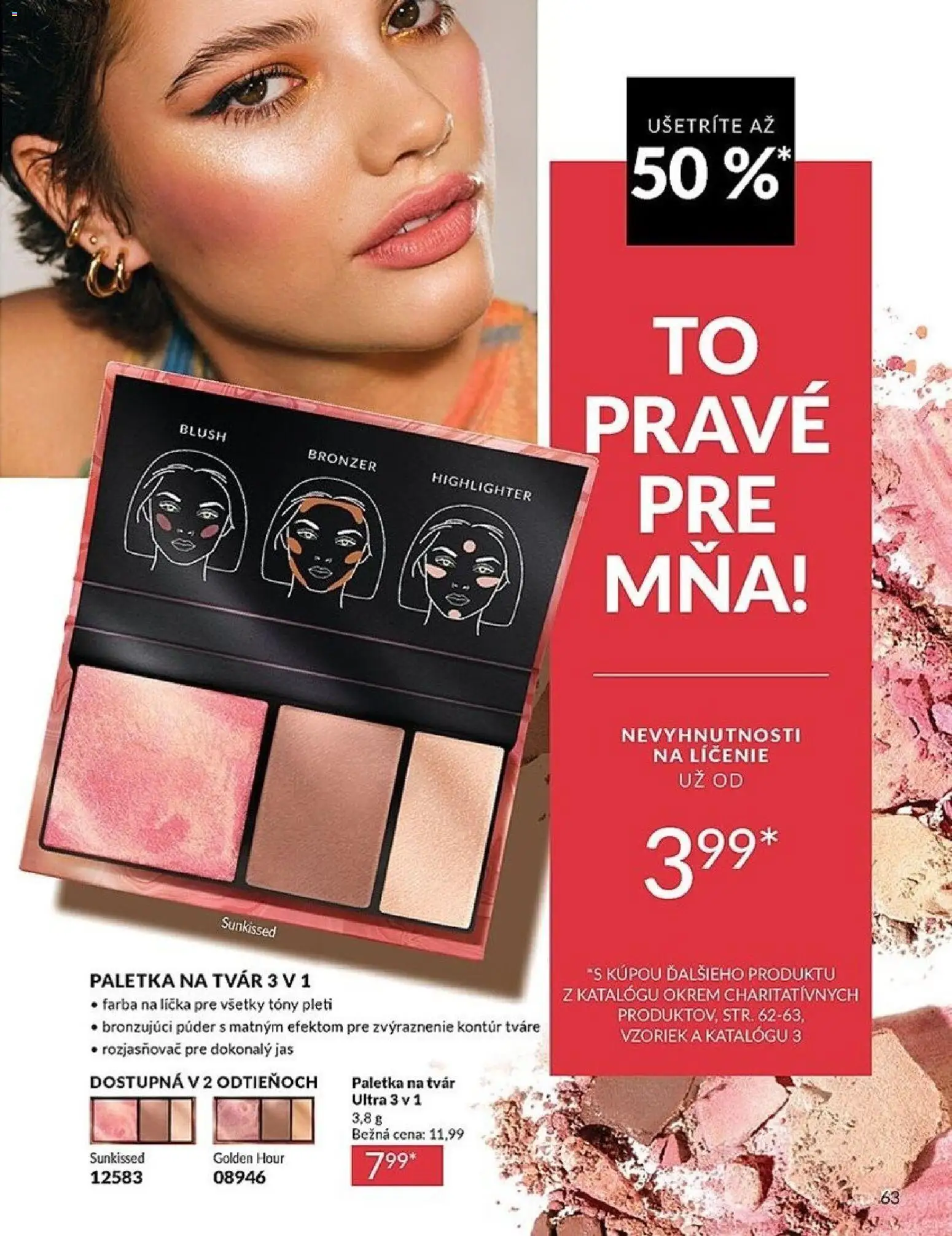Nové Avon akcie – leták je platný od 01.02.2026 | Strana: 63 | Produkty: Púder, Bronzer, Rozjasňovač