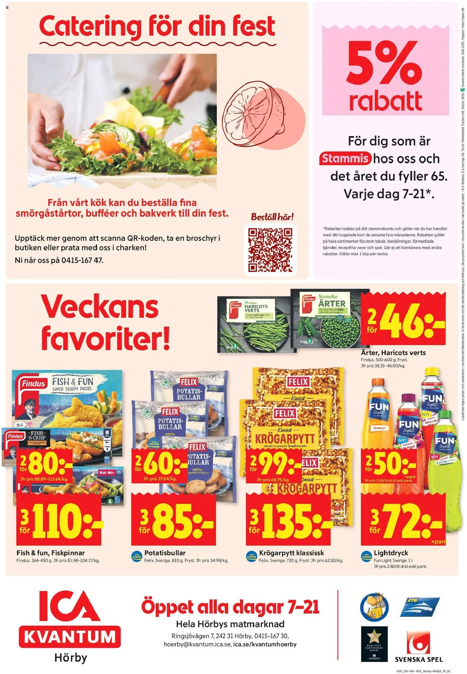 ICA Kvantum reklamblad aktuell från 26.01.2026 | Sida: 12 | Produkter: Galler, Haricots verts, Papper, Spel