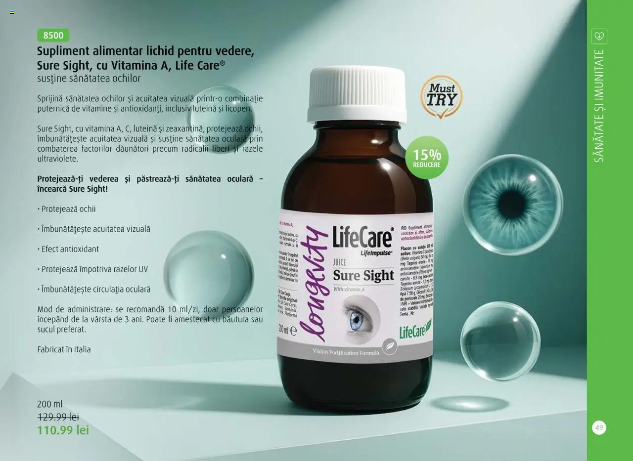 Noul catalog Life Care – valabil de la 01.10.2025 | Pagină: 51 | Produse: Portocale