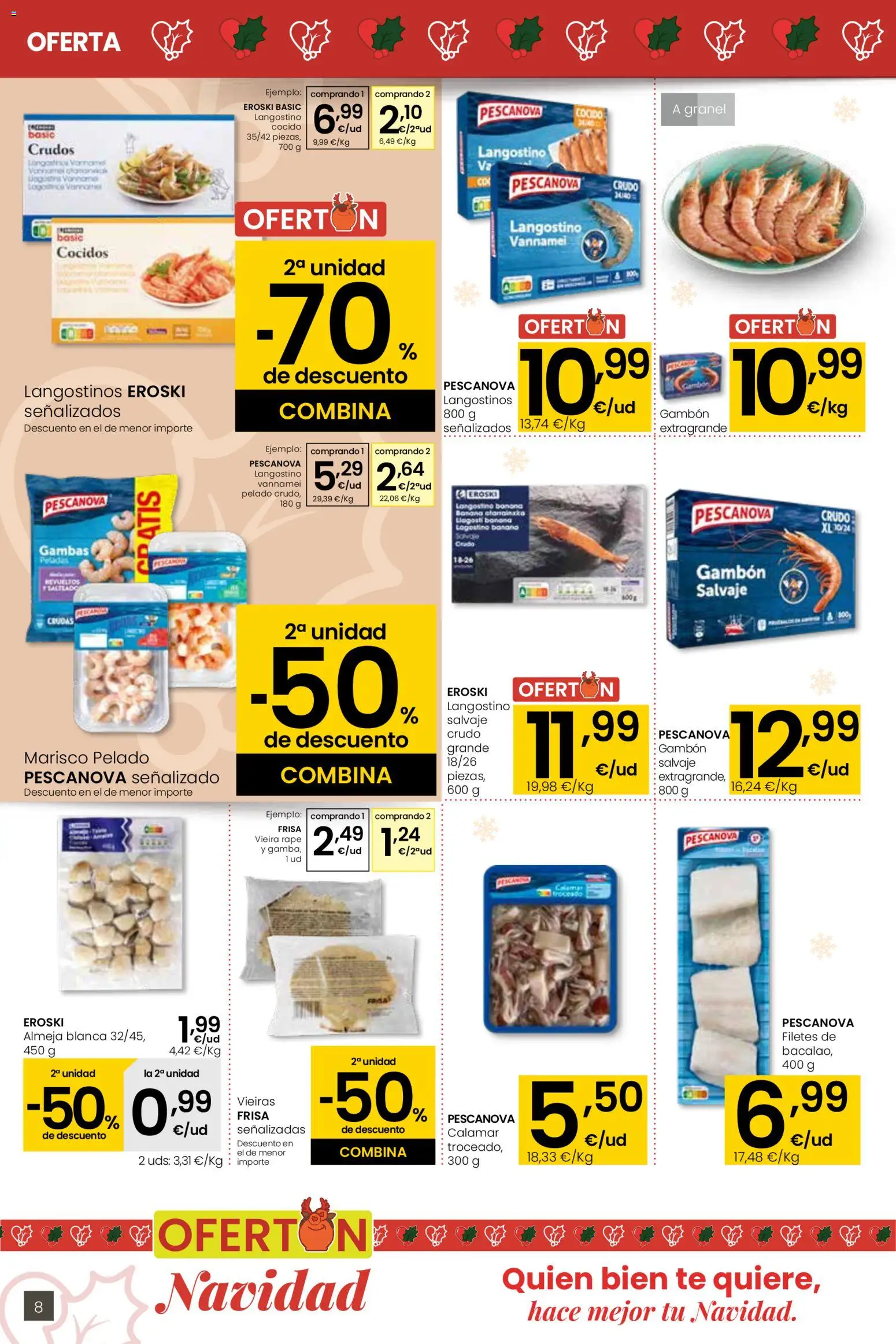 Eroski - Supermercados │ válido desde el 26.12.2025 | Página: 8 | Productos: Té, Langostino