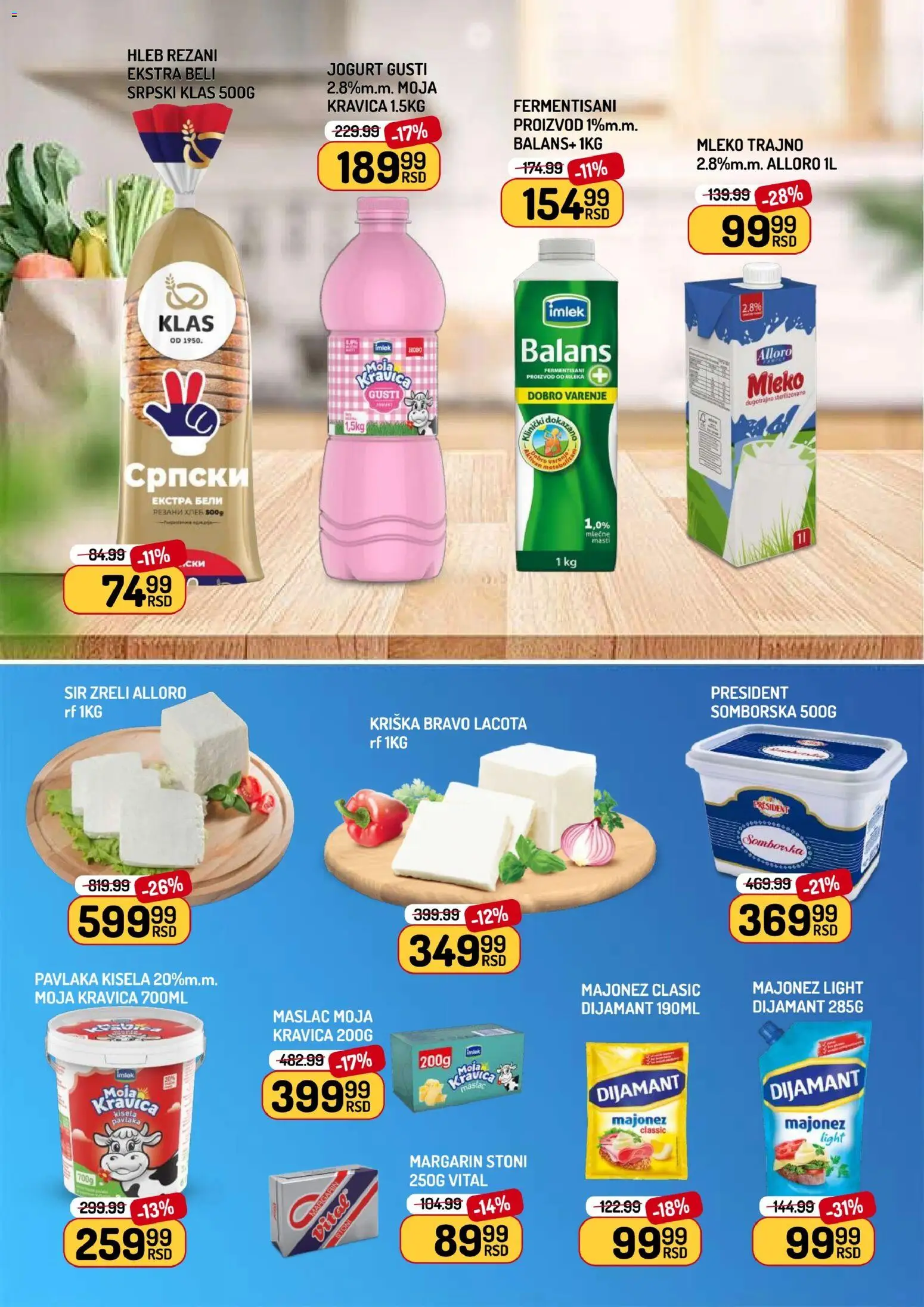 Aman katalog - važi od 07.11.2025 | Strana: 4 | Proizvode: Maslac, Mleko, Sir, Hleb