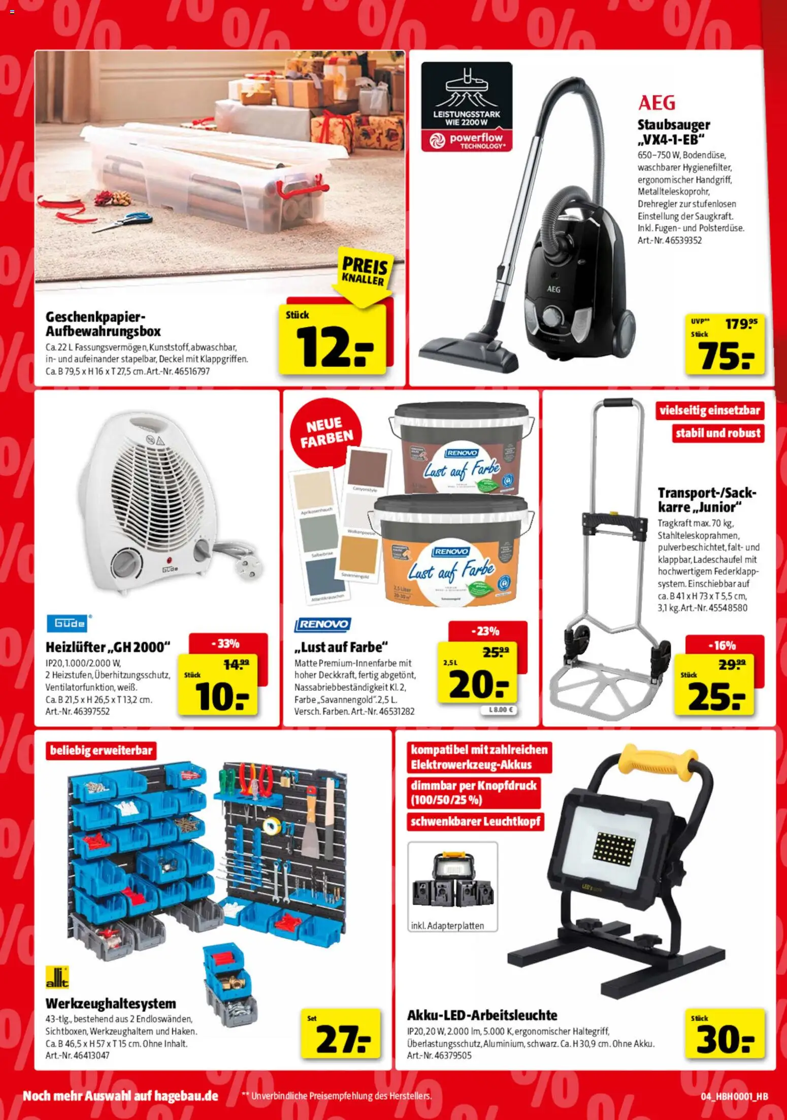 Hagebau Prospekt 	 – gültig ab 03.01.2026 | Seite: 4 | Produkte: Staubsauger