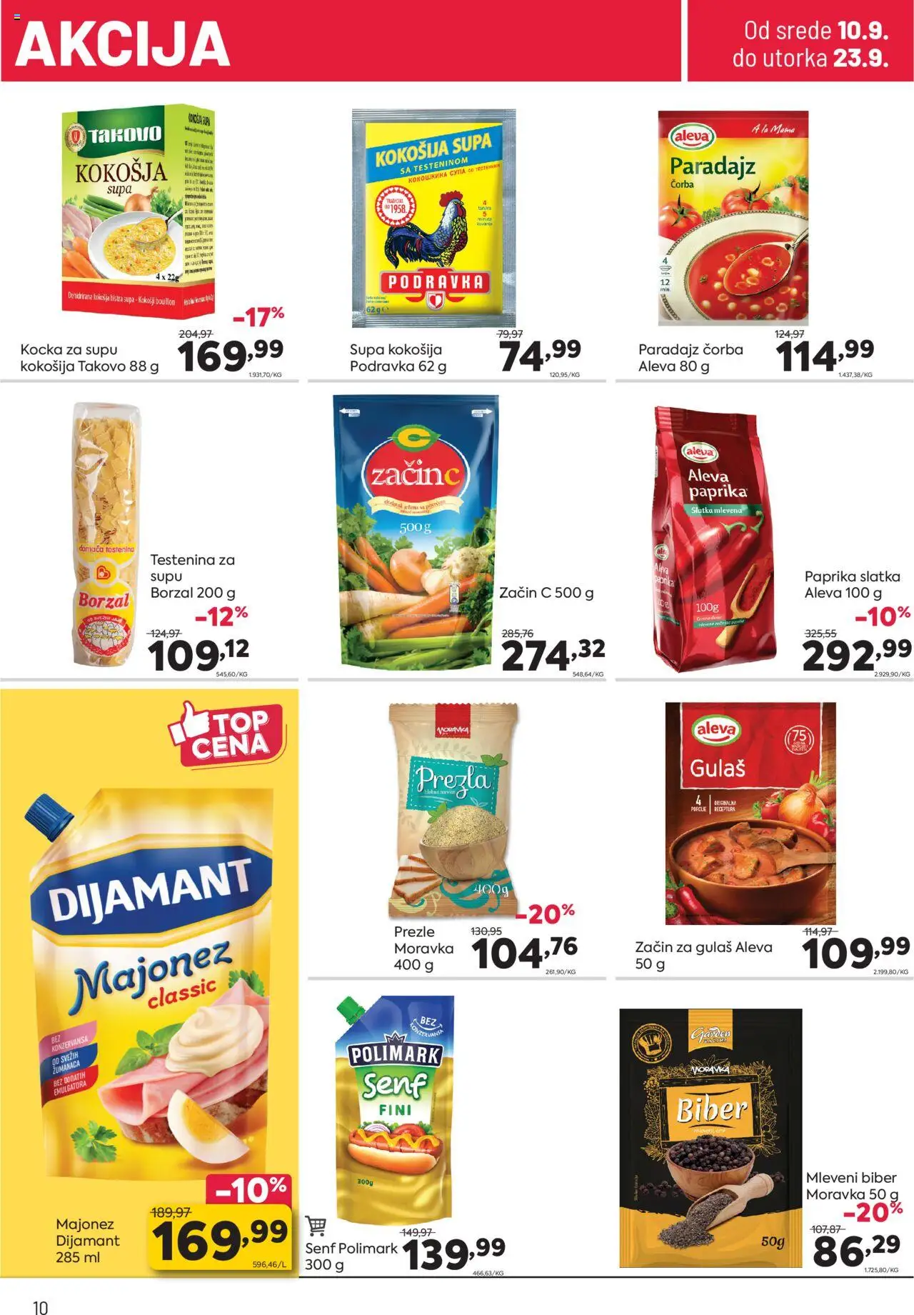 PerSu katalog - važi od 10.09.2025 | Strana: 10 | Proizvode: Testenina, Senf, Paprika, Paradajz