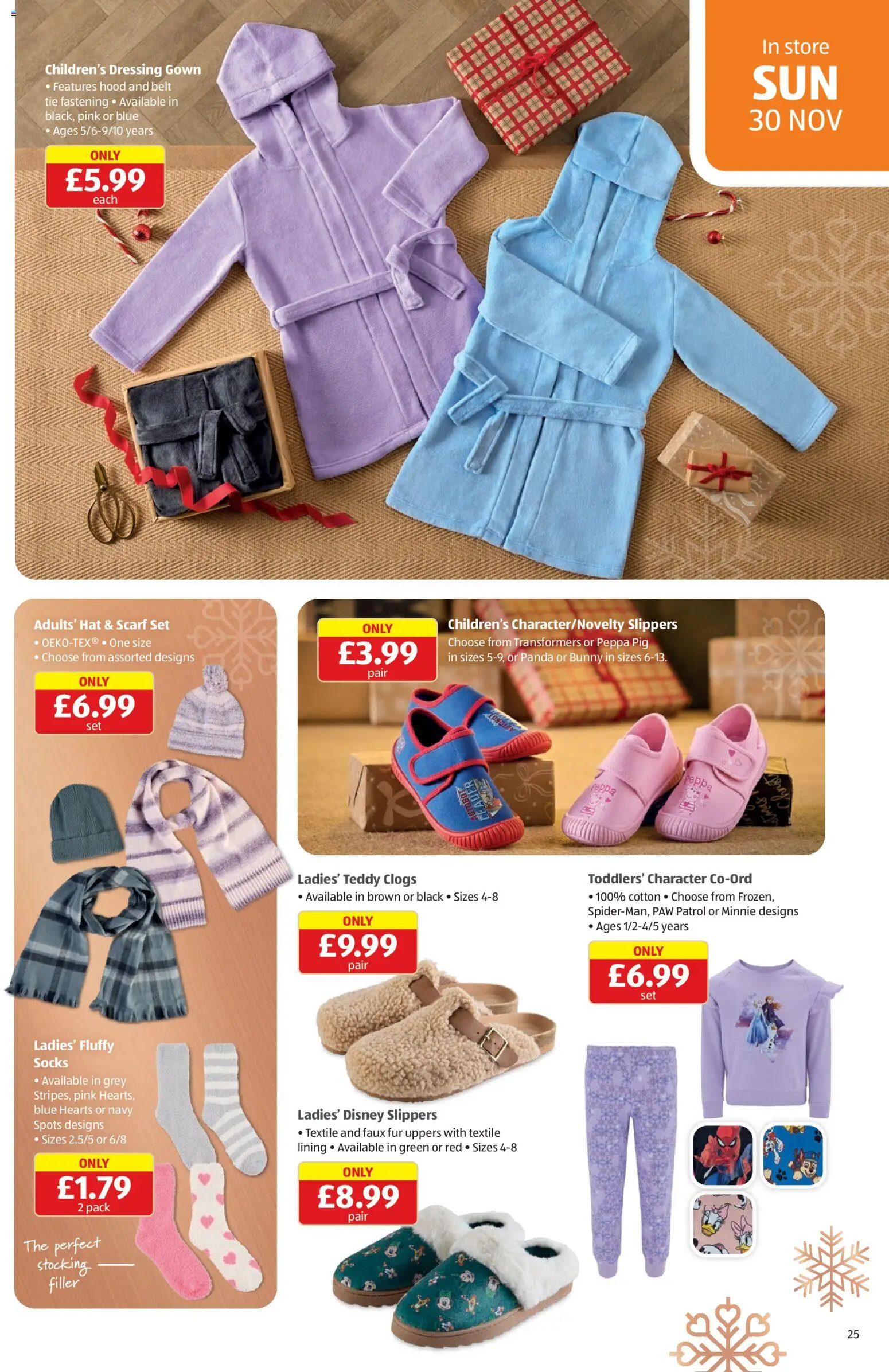 {H1} | Page: 25 | Products: Socks, Scarf, Hat, Belt