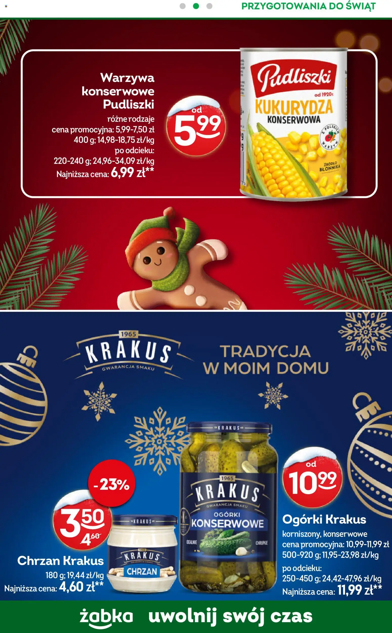 Żabka Gazetka - Codzienne produkty od 17.12.2025 | Strona: 11 | Produkty: Kukurydza, Chrzan, Warzywa, Ogórki konserwowe