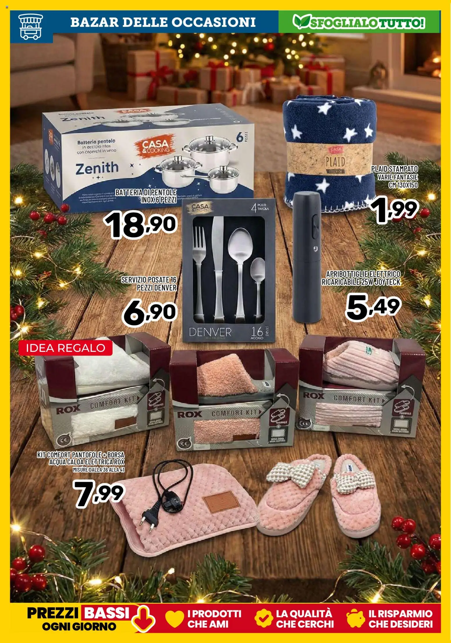 Volantino Il Centesimo del 18.12.2025 | Pagina: 22 | Prodotti: Plaid, Pantofole, Borsa, Batteria