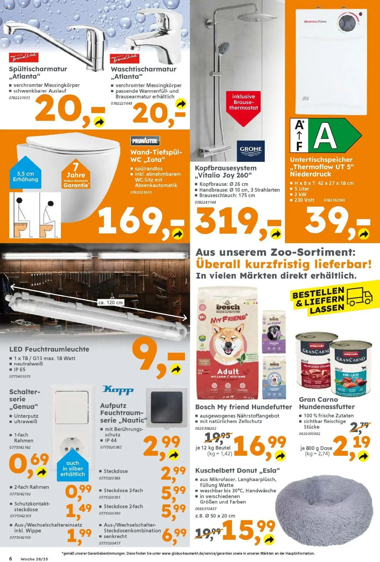 Globus Baumarkt prospekt Homburg	 - gültig ab dem 07.07.2025 | Seite: 6 | Produkte: Bosch, Steckdose