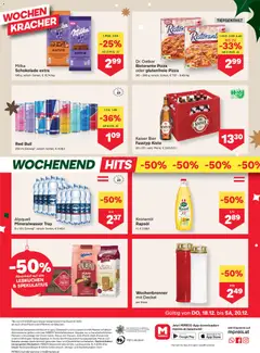 MPREIS Flugblatt ab 18.12.2025 gültig | Seite: 16 | Produkte: Schokolade, Pizza, Bier