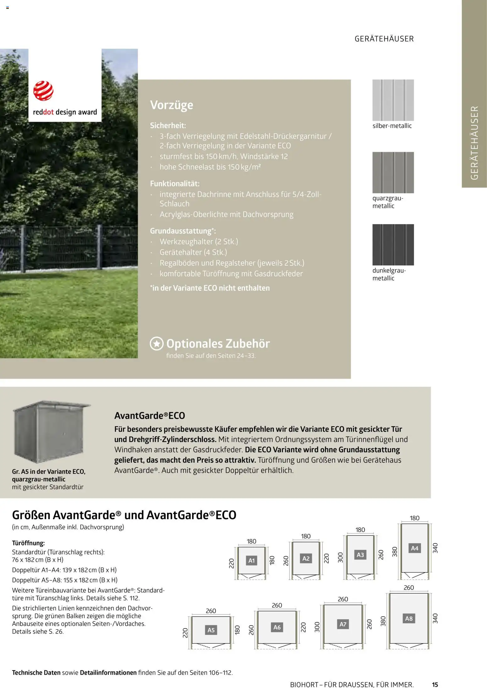 Dehner Biohort – Metall für Garten & Terrasse – gültig ab 01.01.2026 | Seite: 15 | Produkte: Tür