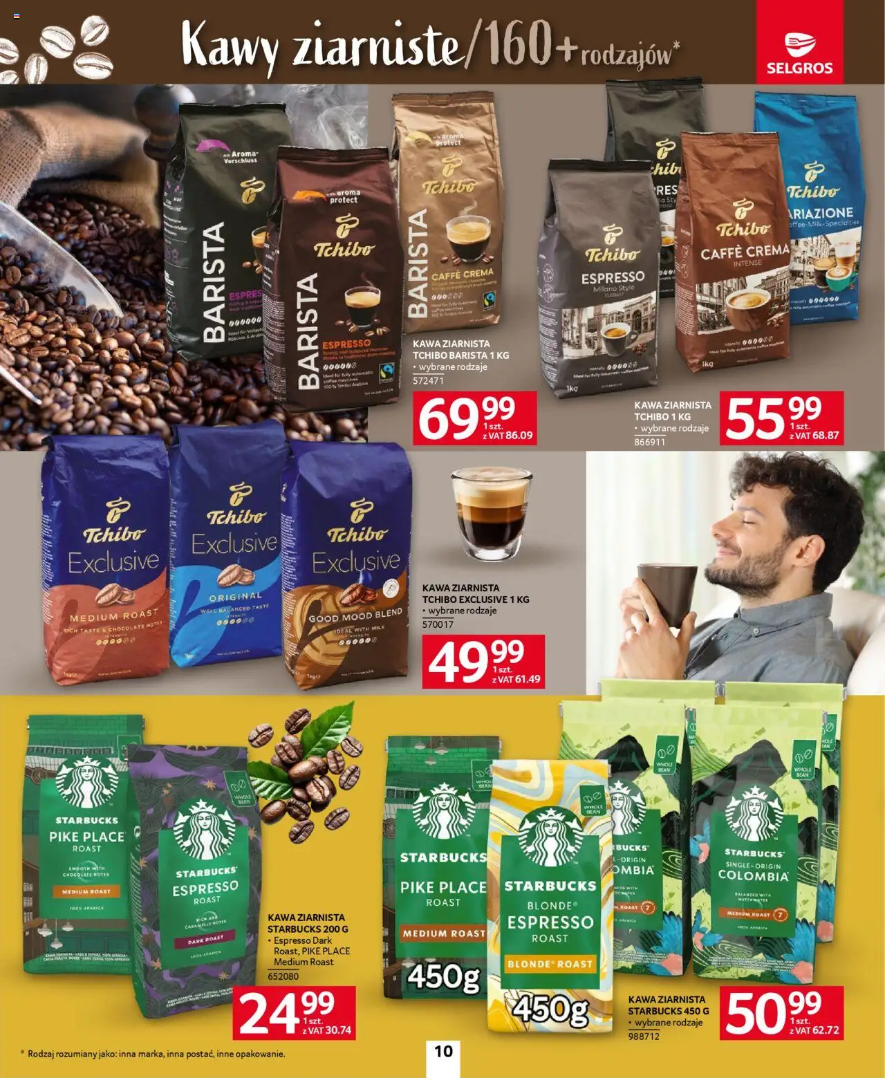 Selgros cash&carry Gazetka - Kawa i Herbata od 09.10.2025 | Strona: 10 | Produkty: Kawa ziarnista, Tchibo exclusive, Tchibo, Kawa
